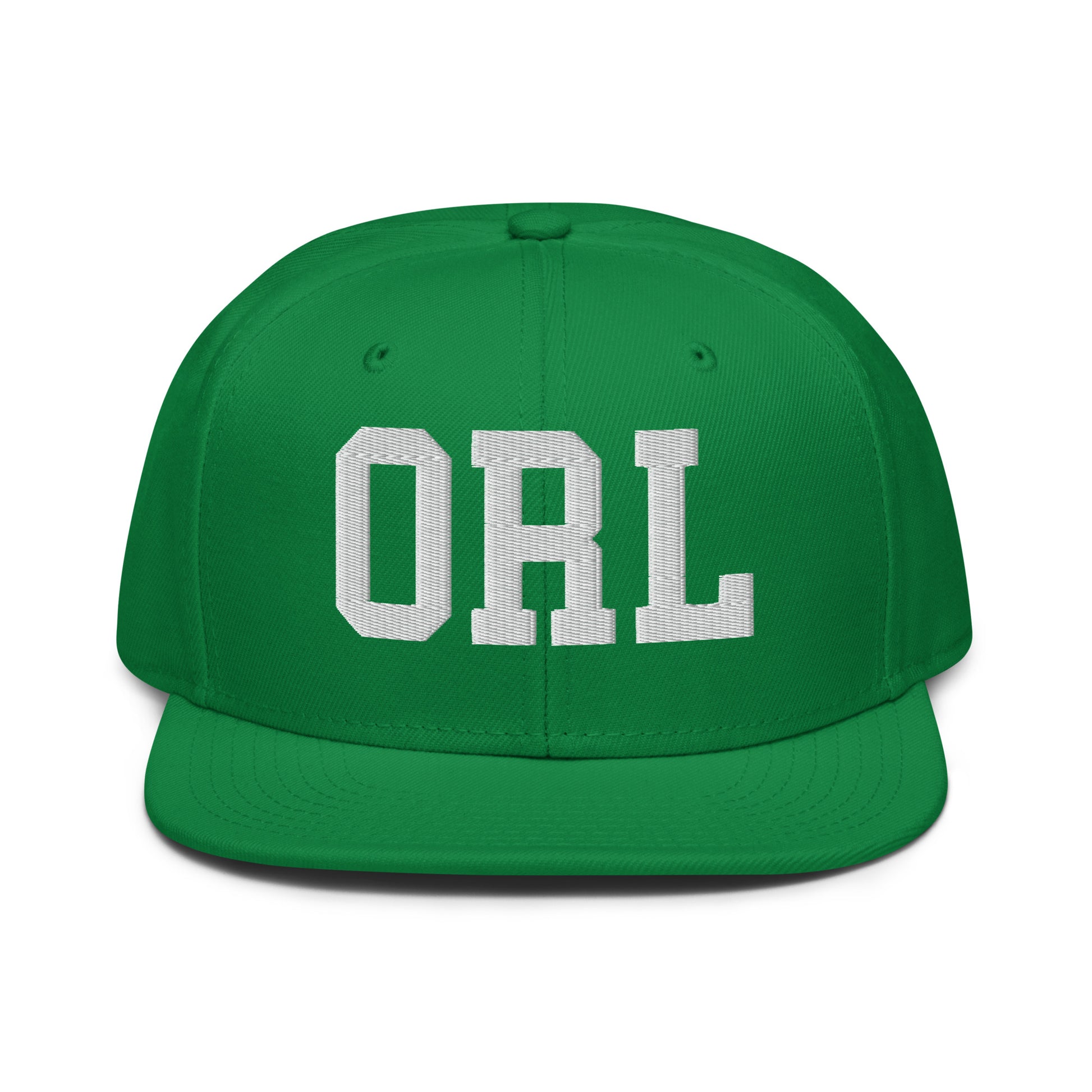 College-Style Wool-Blend Snapback Hat • White • ORL Orlando • YHM Designs - Image 18
