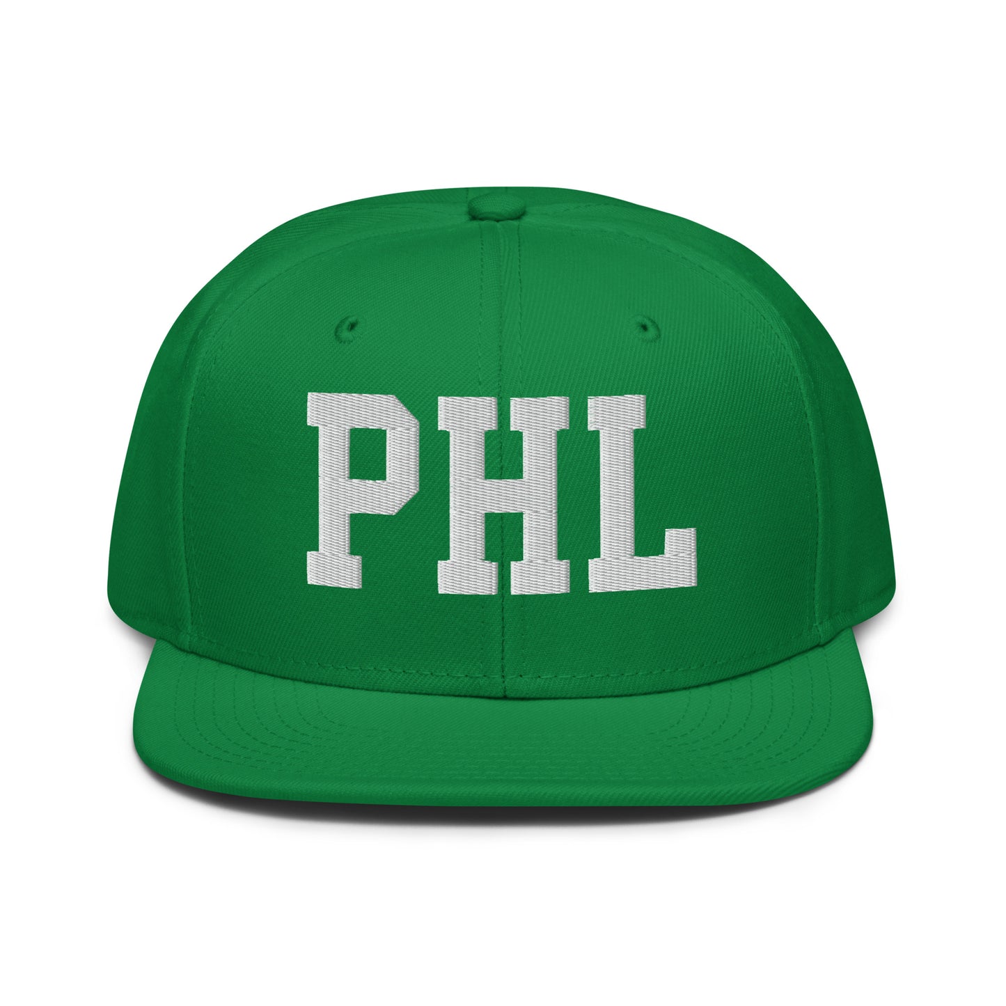 College-Style Wool-Blend Snapback Hat • White • PHL Philadelphia • YHM Designs - Image 18