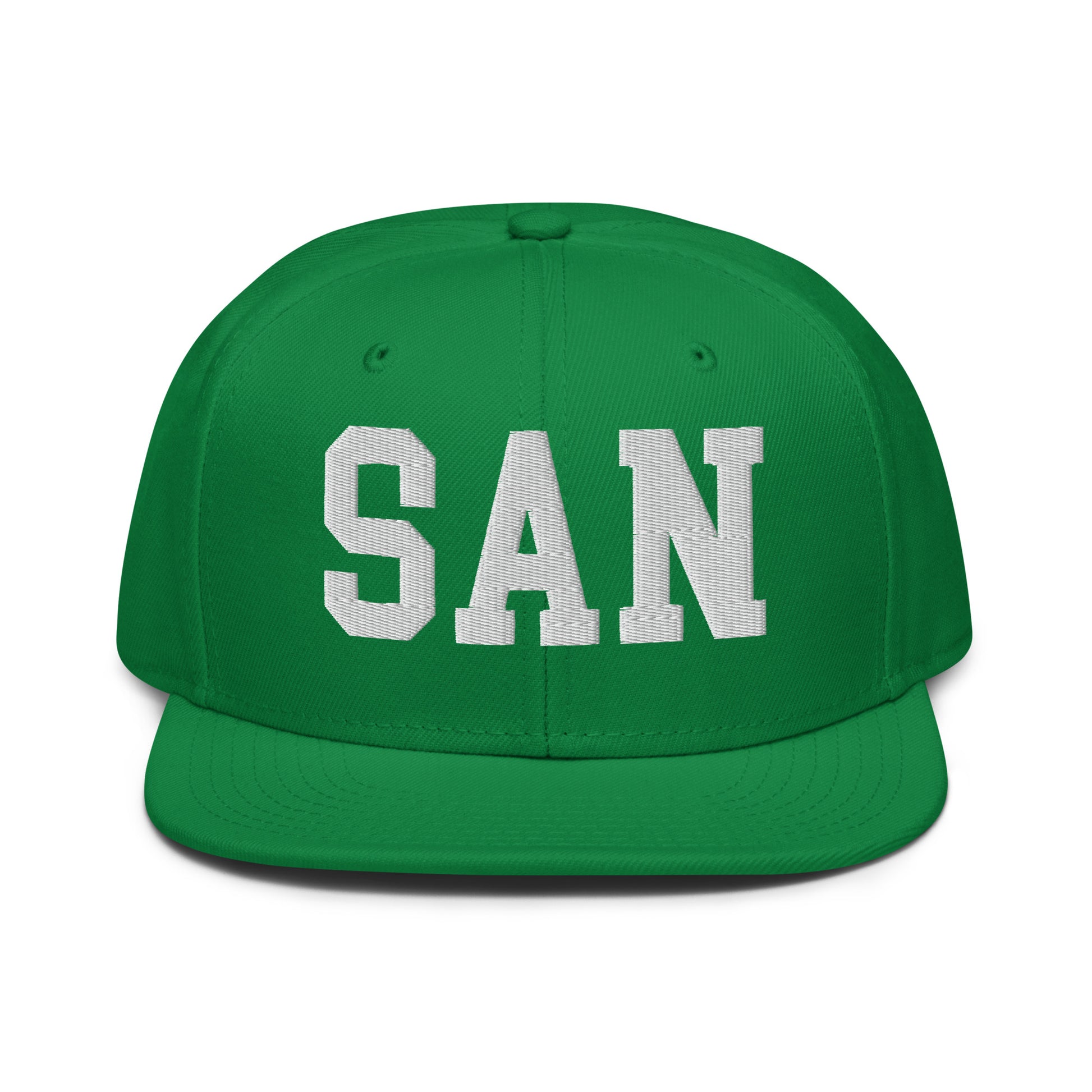 College-Style Wool-Blend Snapback Hat • White • SAN San Diego • YHM Designs - Image 18