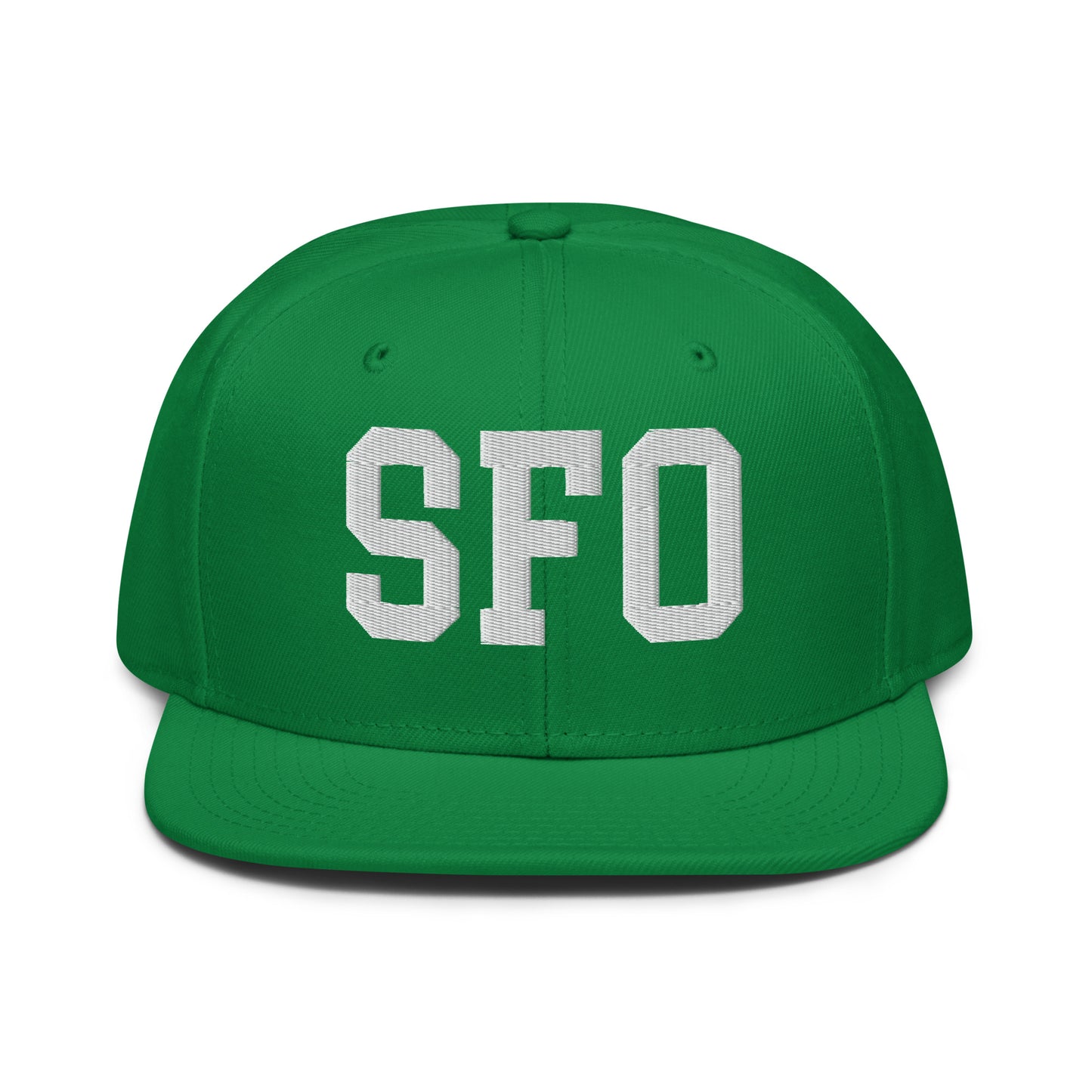 College-Style Wool-Blend Snapback Hat • White • SFO San Francisco • YHM Designs - Image 18