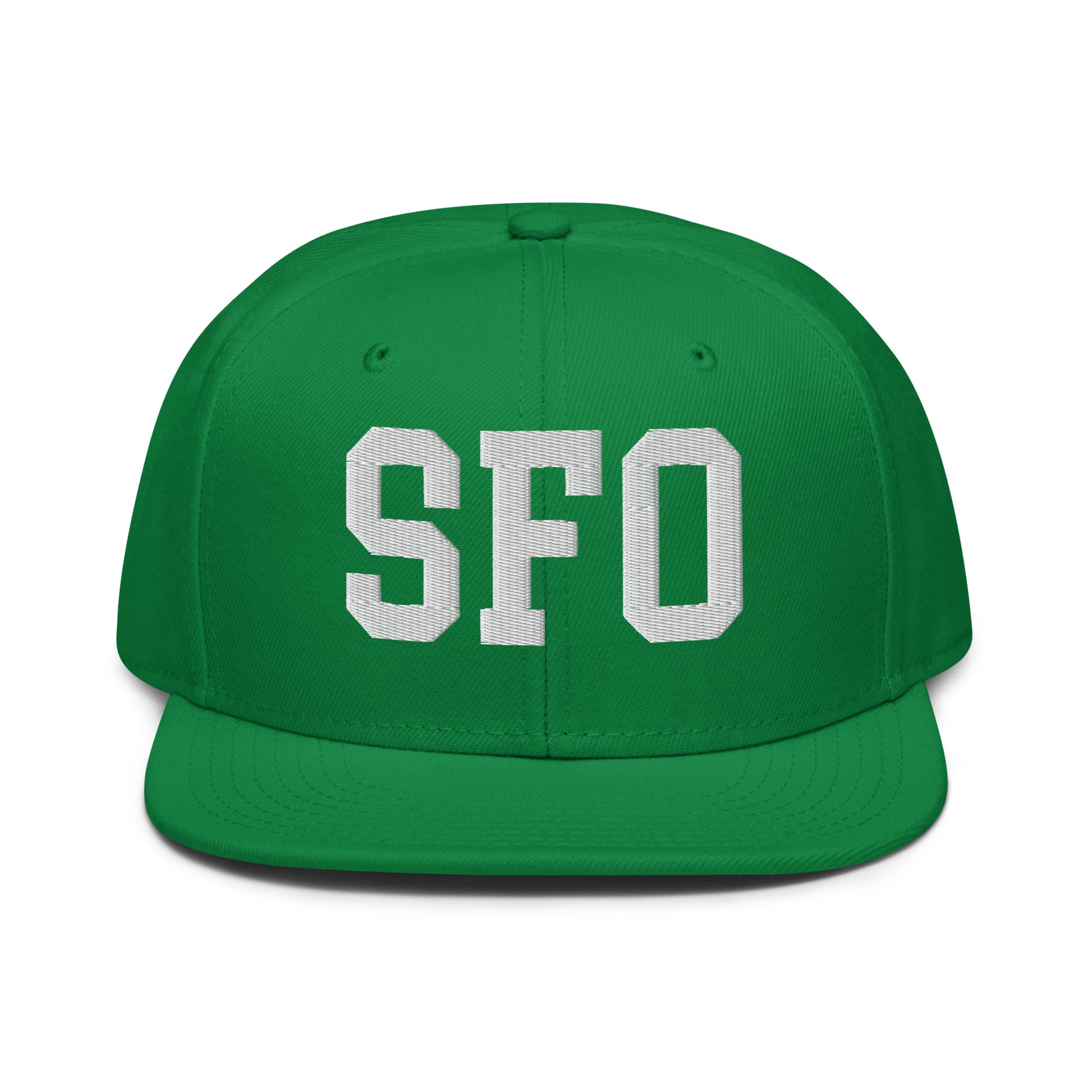 College-Style Wool-Blend Snapback Hat • White • SFO San Francisco • YHM Designs - Image 18