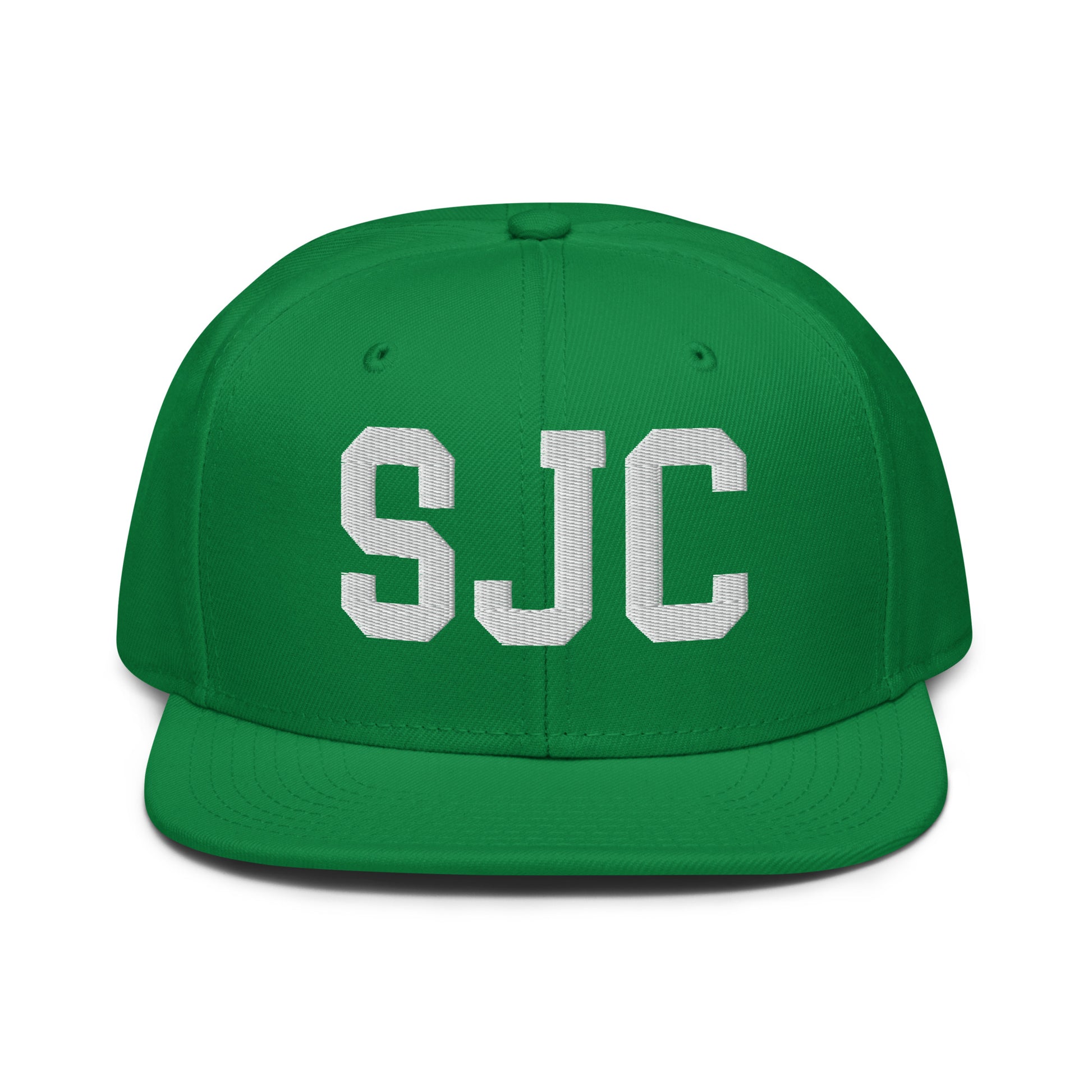 College-Style Wool-Blend Snapback Hat • White • SJC San Jose • YHM Designs - Image 18