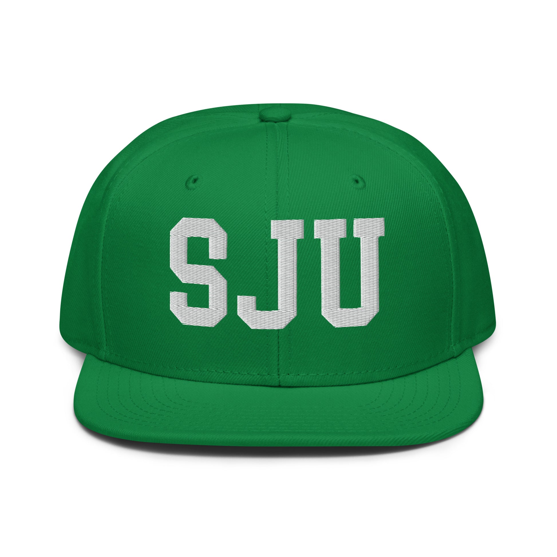 College-Style Wool-Blend Snapback Hat • White • SJU San Juan • YHM Designs - Image 18