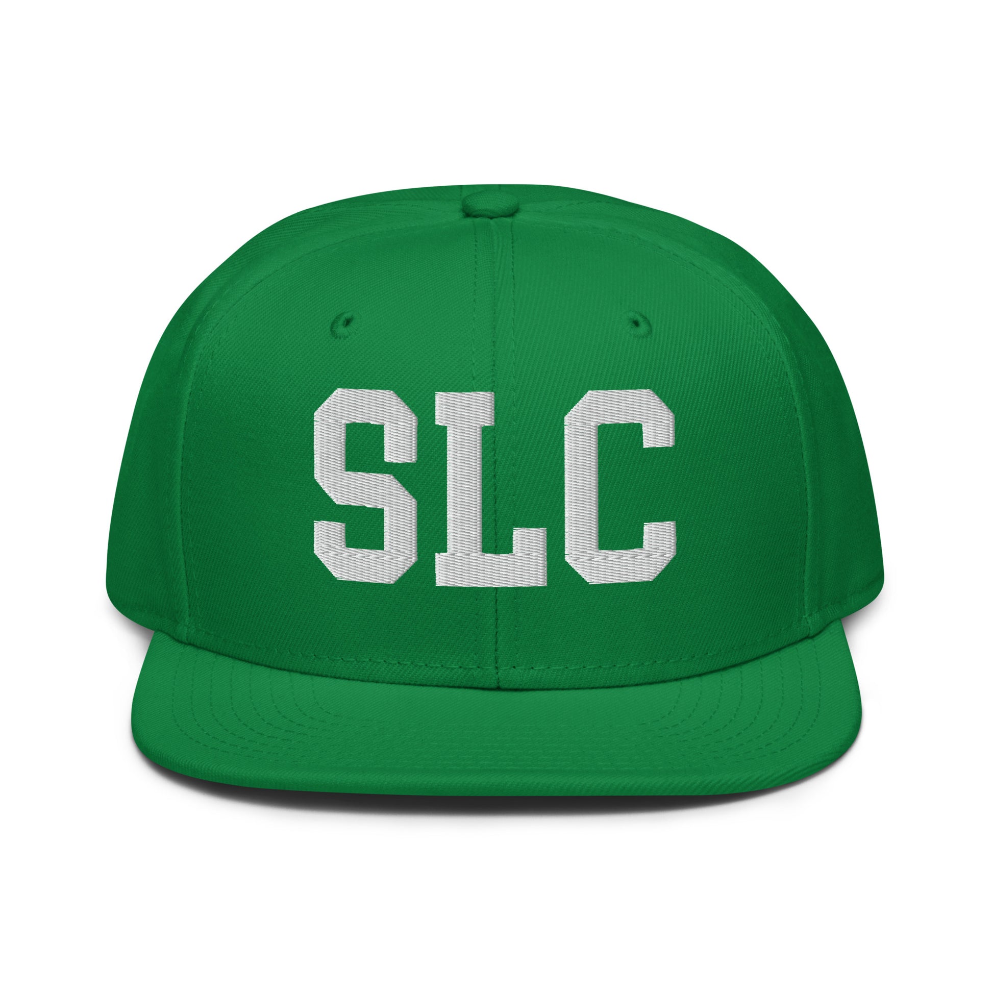 College-Style Wool-Blend Snapback Hat • White • SLC Salt Lake City • YHM Designs - Image 18