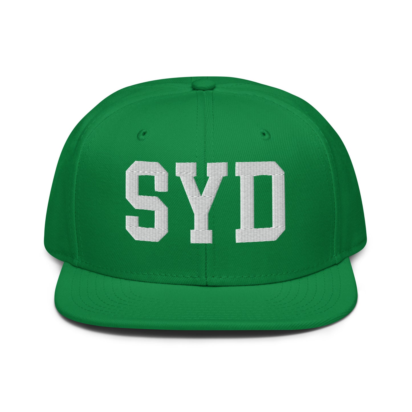 College-Style Wool-Blend Snapback Hat • White • SYD Sydney • YHM Designs - Image 18