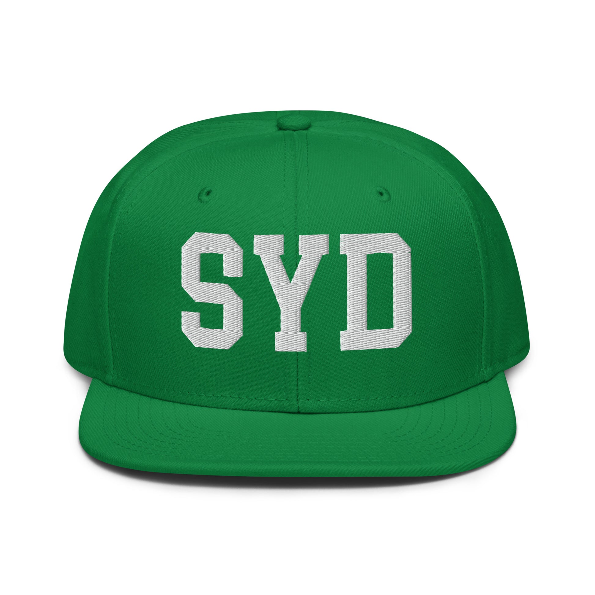 College-Style Wool-Blend Snapback Hat • White • SYD Sydney • YHM Designs - Image 18