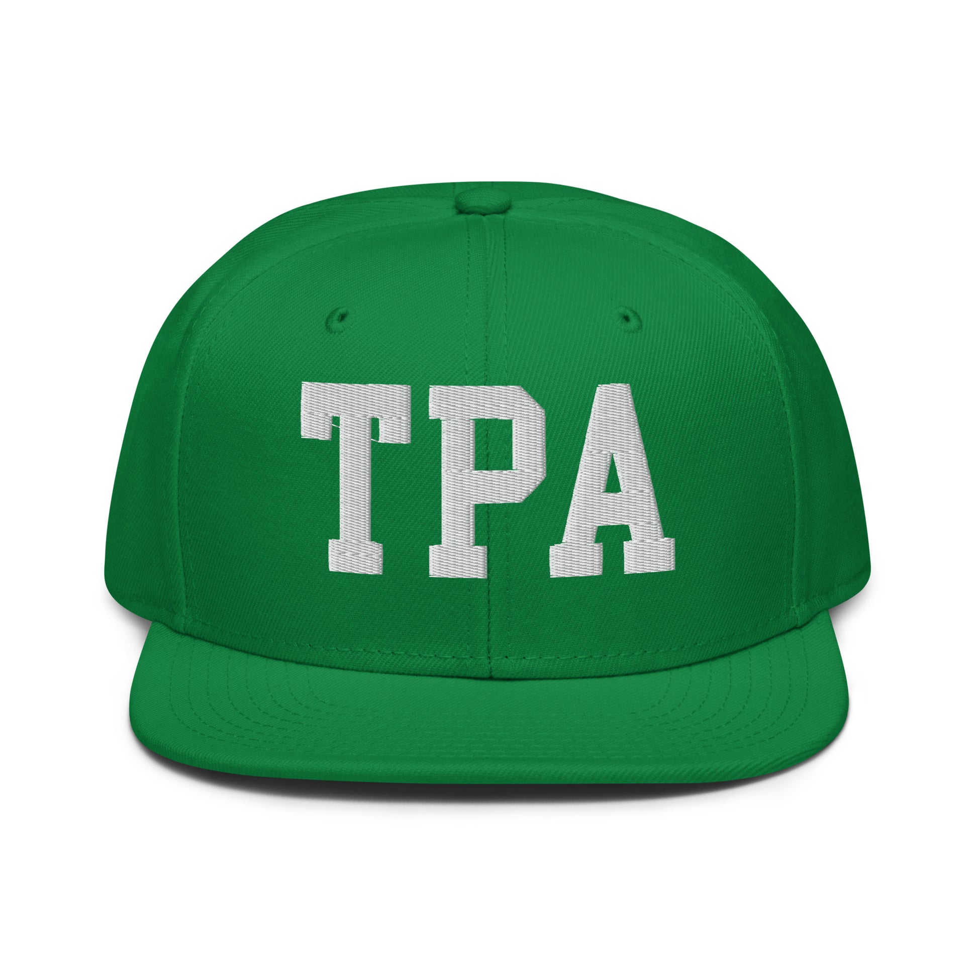 College-Style Wool-Blend Snapback Hat • White • TPA Tampa • YHM Designs - Image 18
