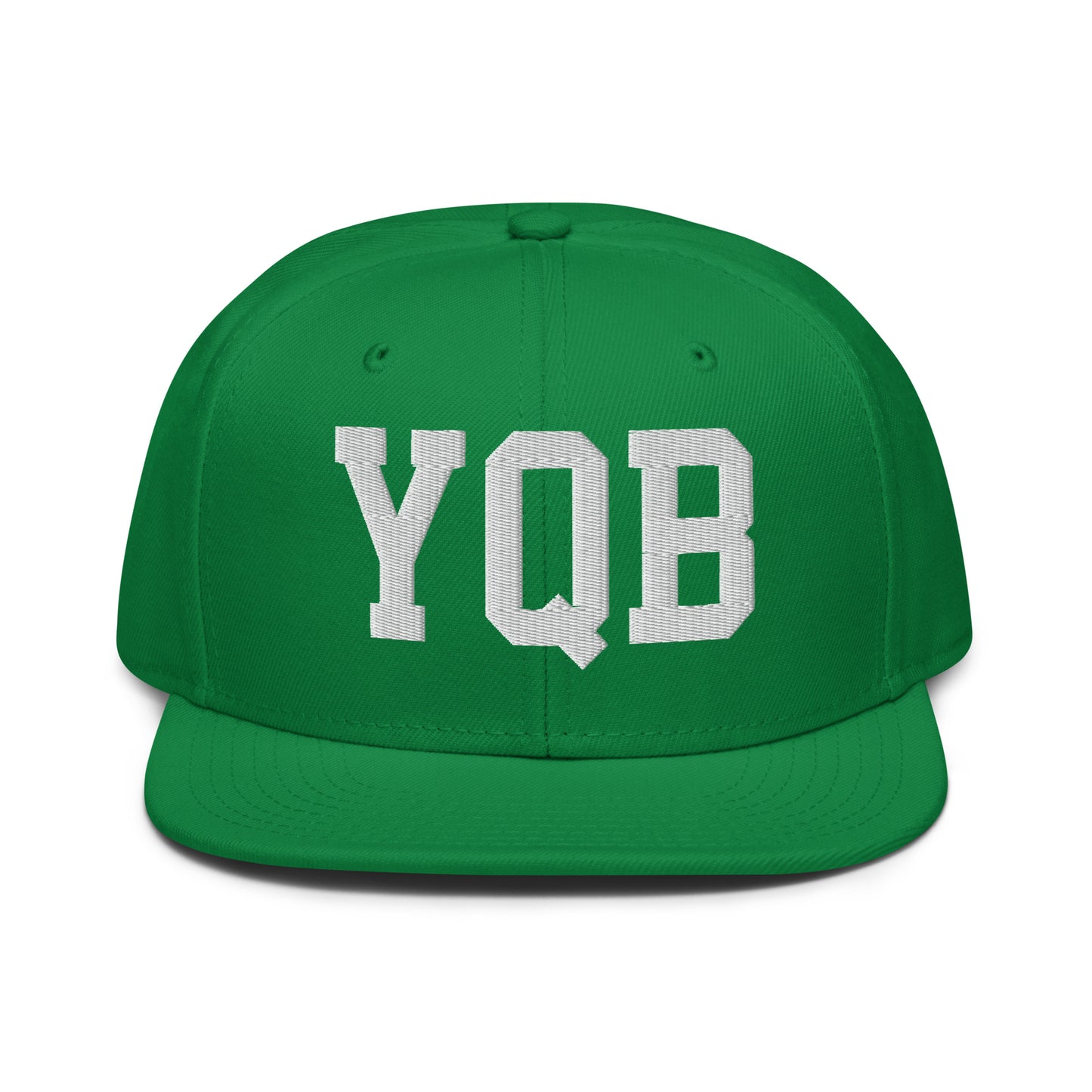 College-Style Wool-Blend Snapback Hat • White • YQB Quebec City • YHM Designs - Image 18