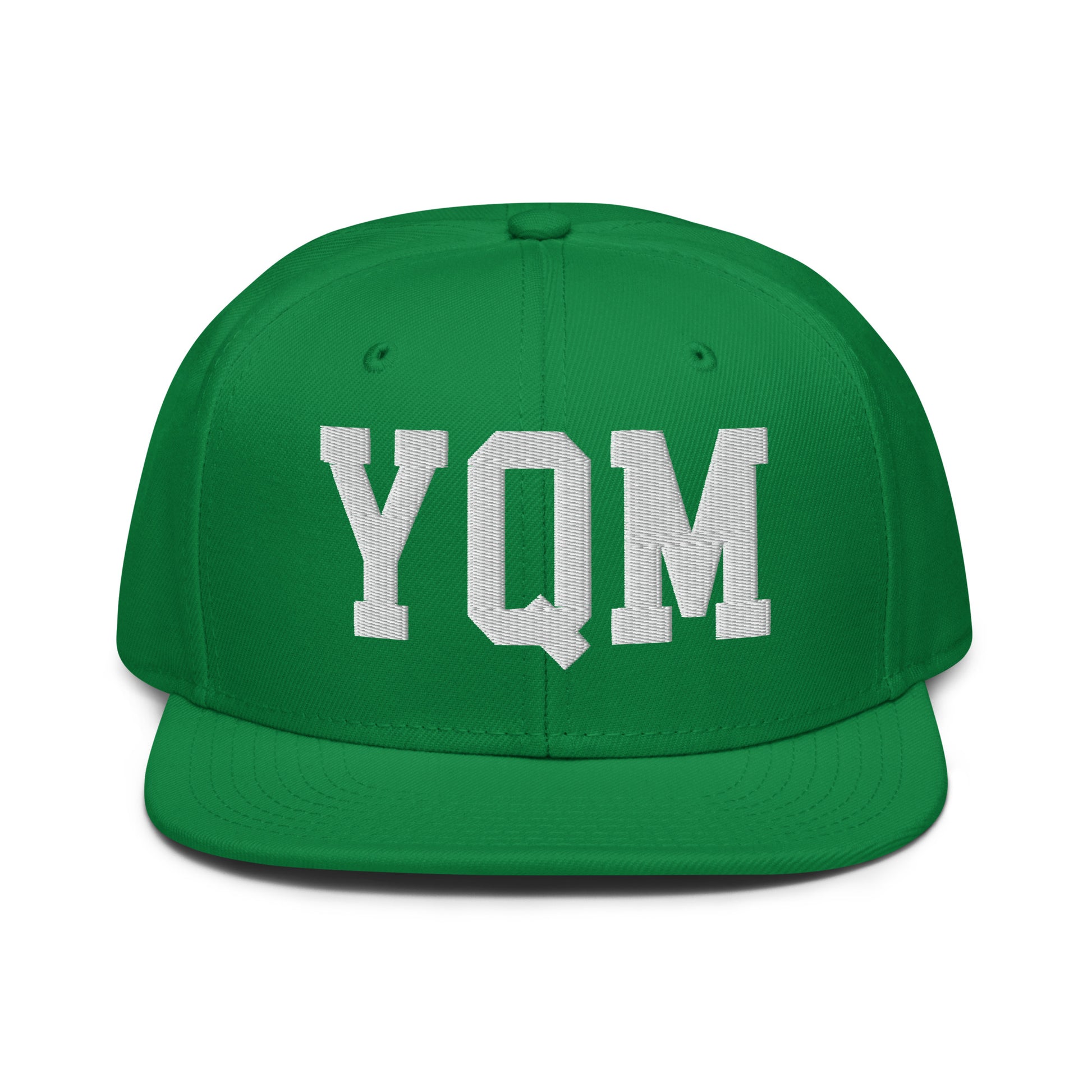 College-Style Wool-Blend Snapback Hat • White • YQM Moncton • YHM Designs - Image 18