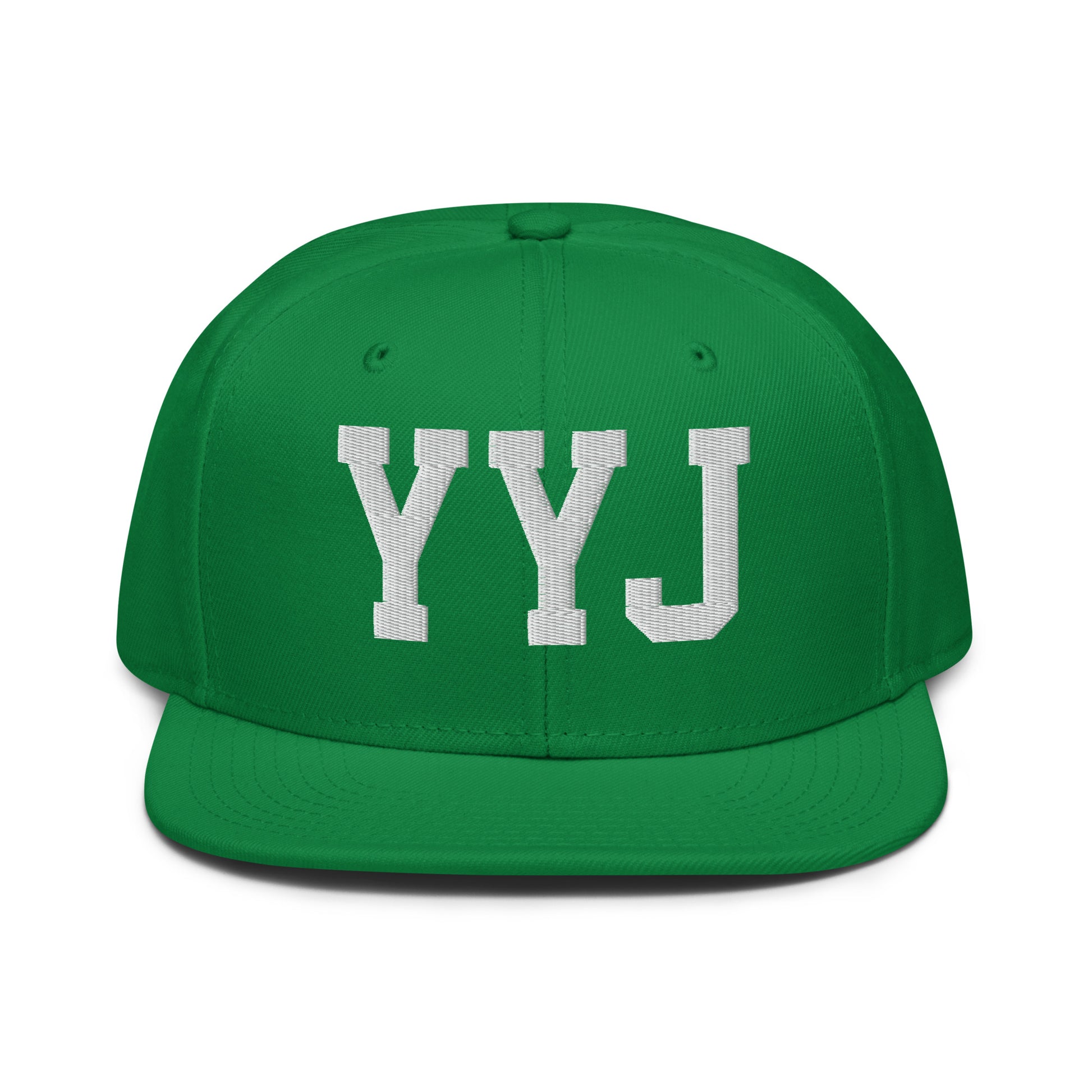 College-Style Wool-Blend Snapback Hat • White • YYJ Victoria • YHM Designs - Image 18