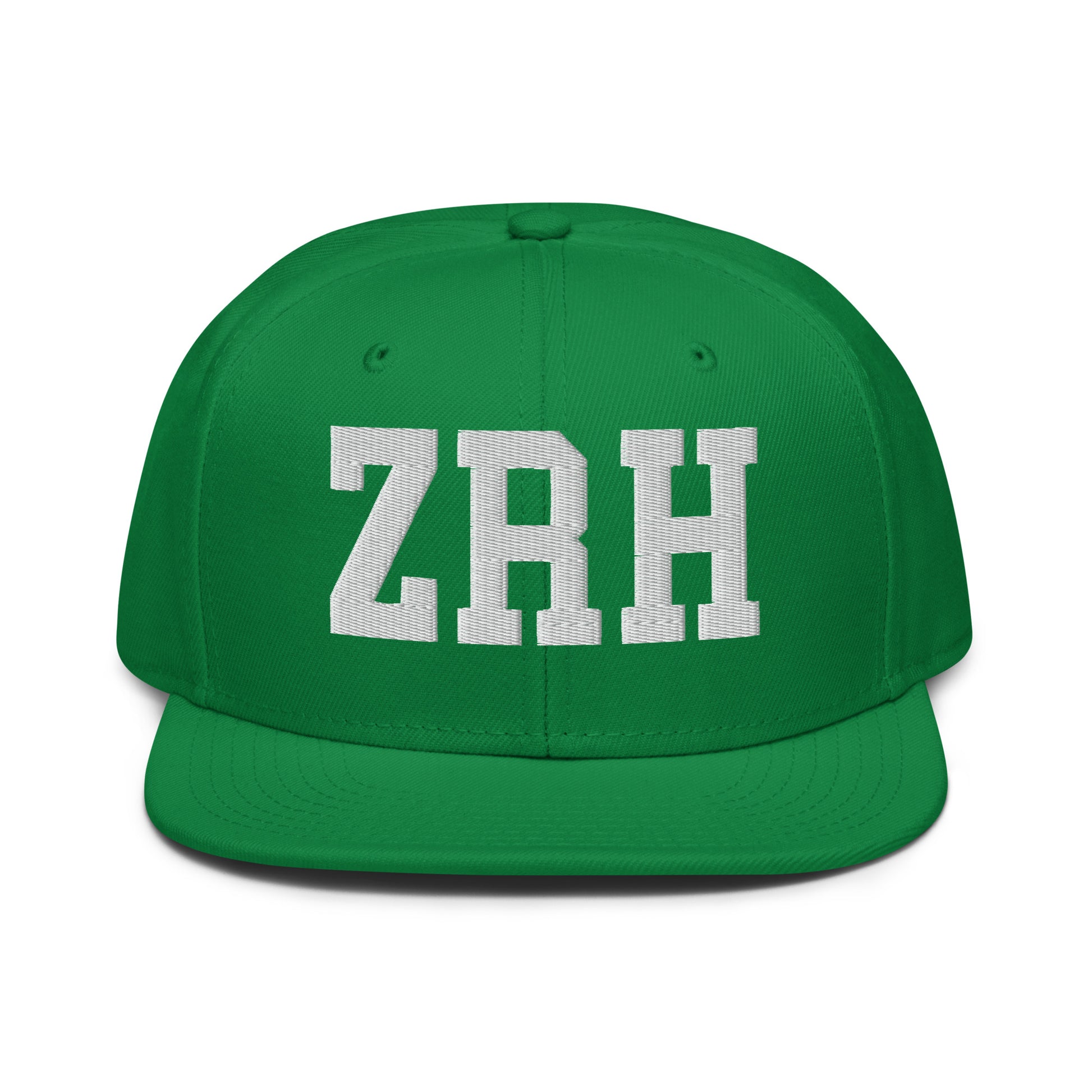 College-Style Wool-Blend Snapback Hat • White • ZRH Zurich • YHM Designs - Image 18