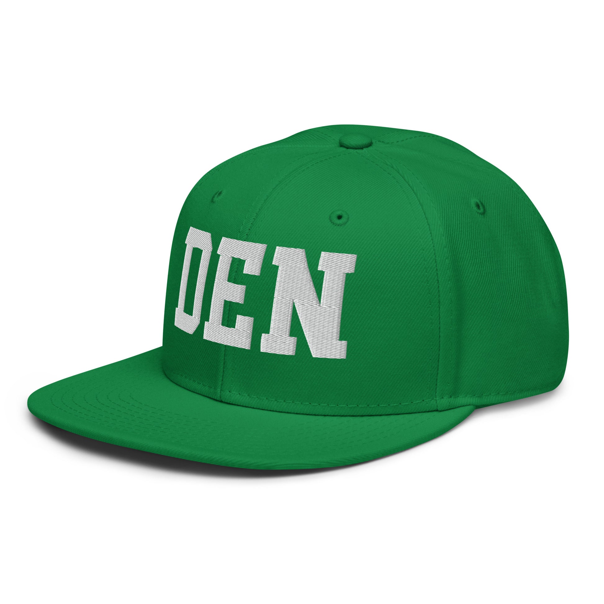 College-Style Wool-Blend Snapback Hat • White • DEN Denver • YHM Designs - Image 20