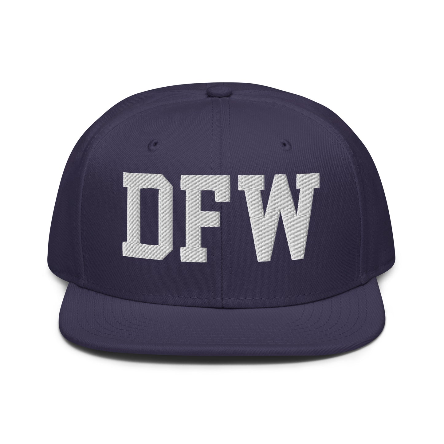 College-Style Wool-Blend Snapback Hat • White • DFW Dallas • YHM Designs - Image 10