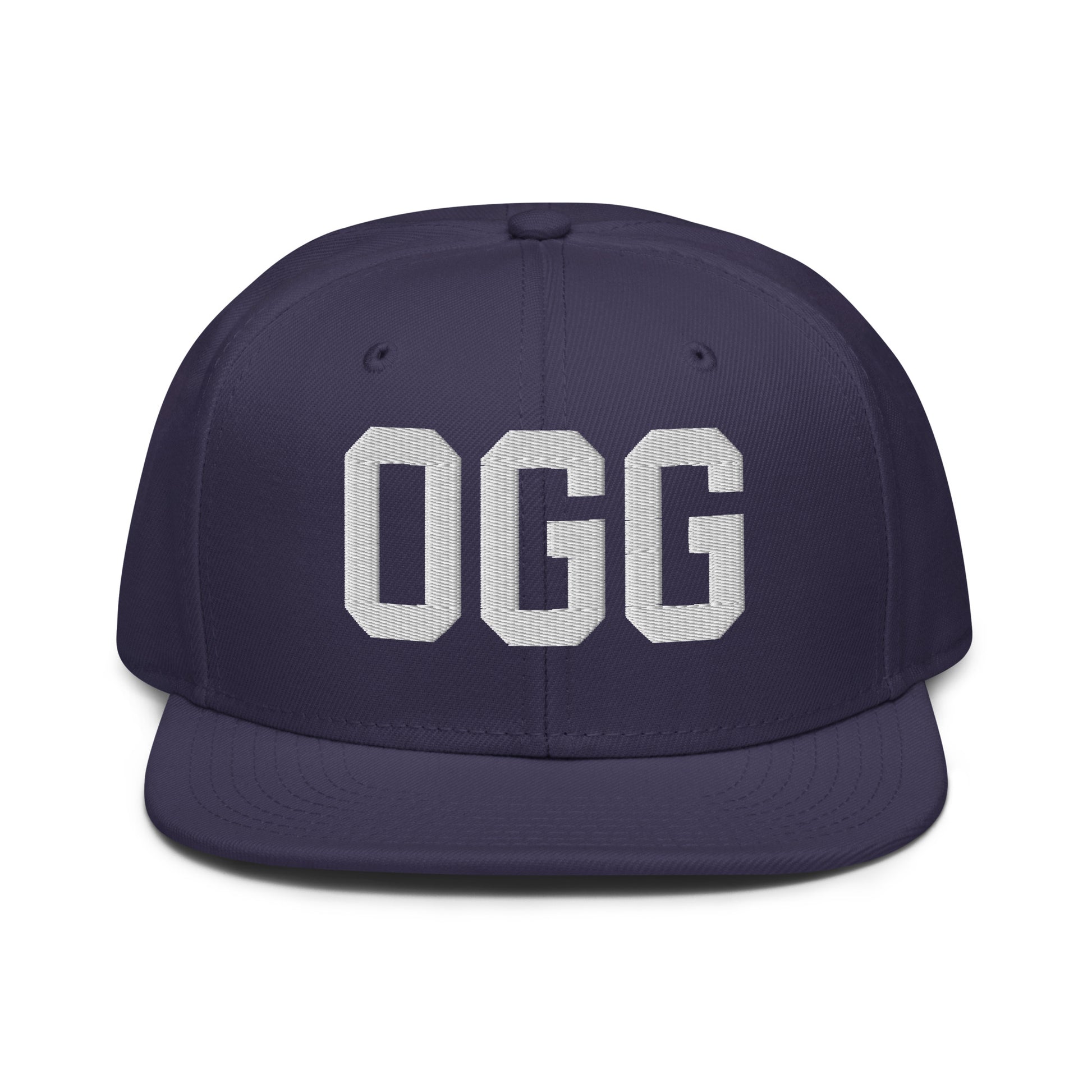 College-Style Wool-Blend Snapback Hat • White • OGG Maui • YHM Designs - Image 10