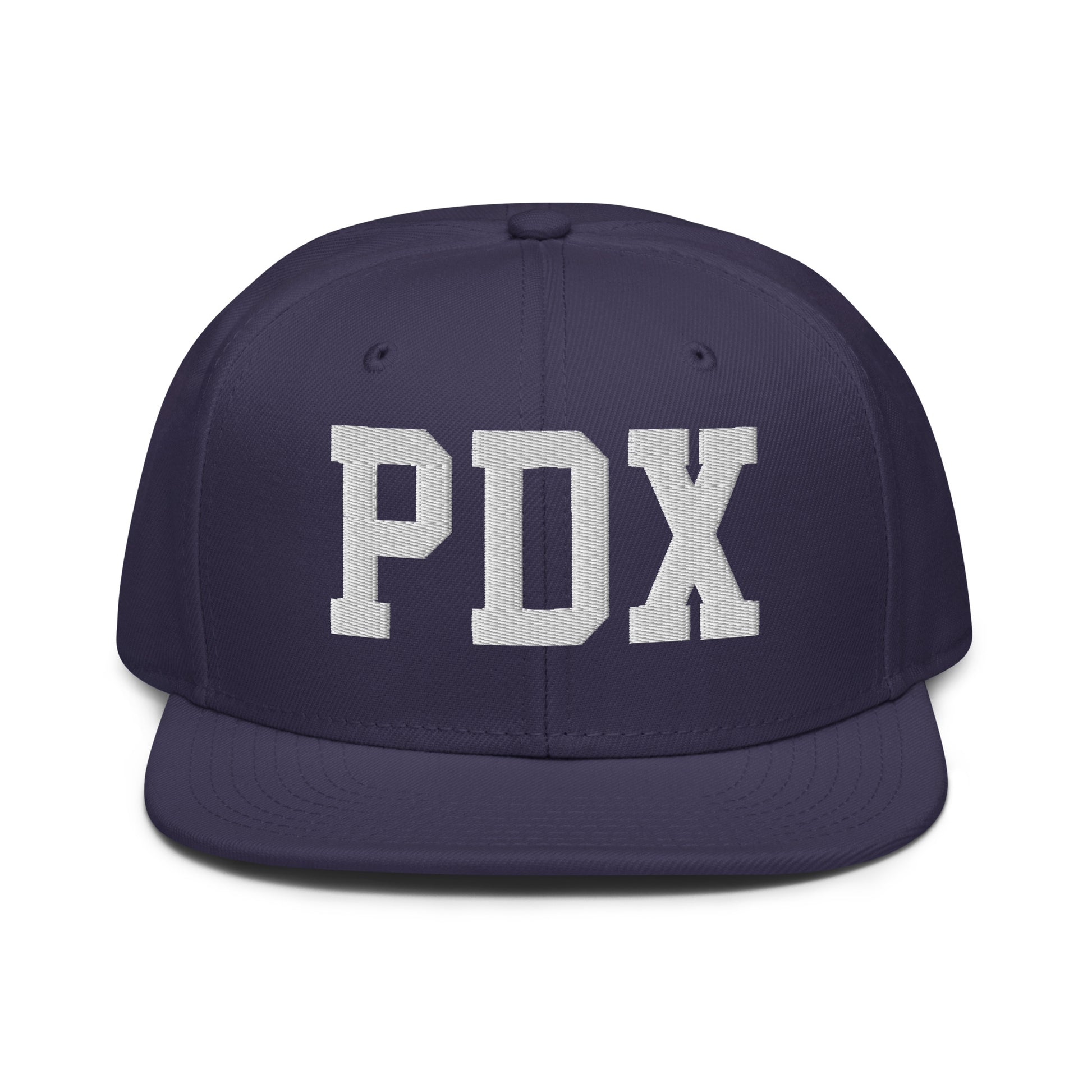 College-Style Wool-Blend Snapback Hat • White • PDX Portland • YHM Designs - Image 10
