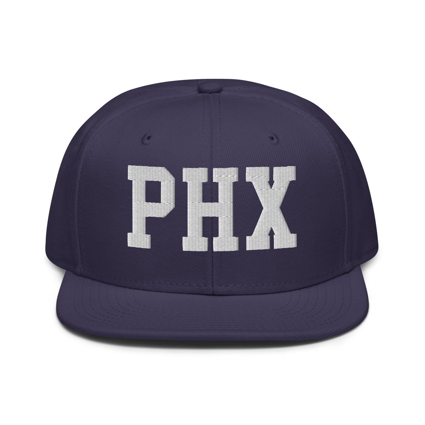 College-Style Wool-Blend Snapback Hat • White • PHX Phoenix • YHM Designs - Image 10