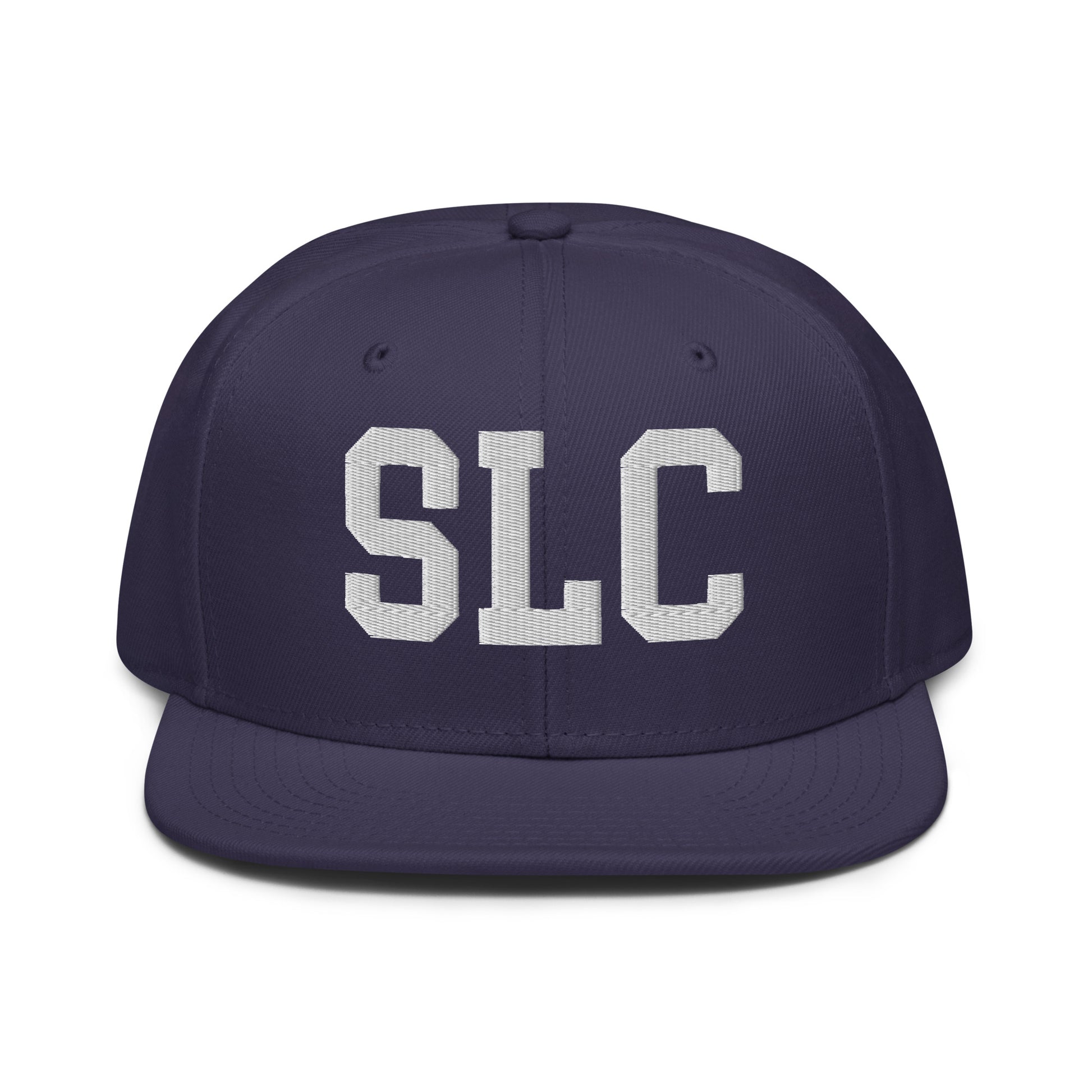 College-Style Wool-Blend Snapback Hat • White • SLC Salt Lake City • YHM Designs - Image 10