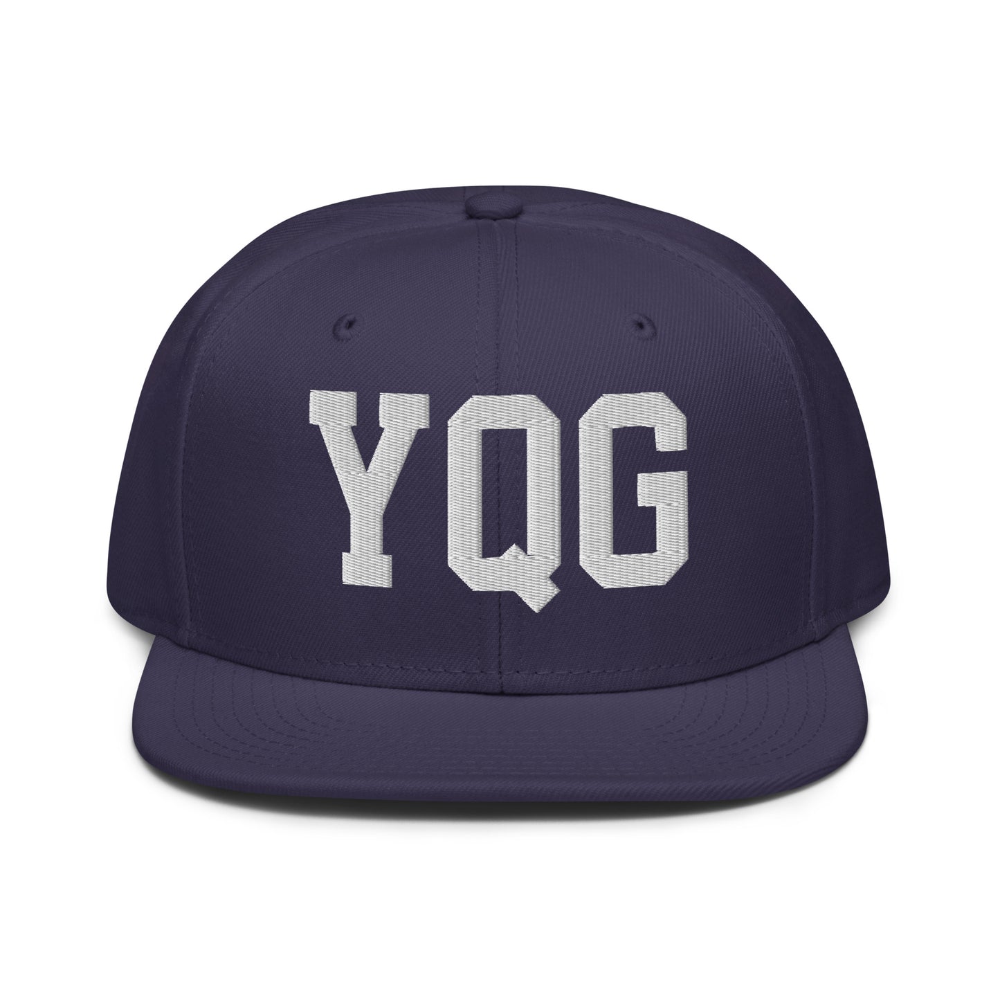 College-Style Wool-Blend Snapback Hat • White • YQG Windsor • YHM Designs - Image 10