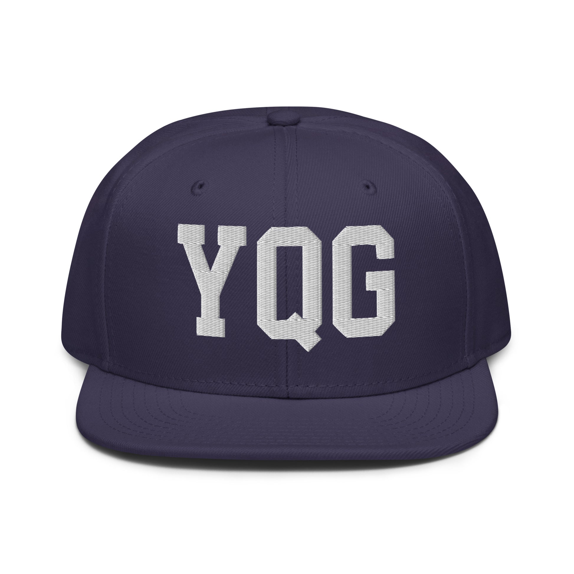 College-Style Wool-Blend Snapback Hat • White • YQG Windsor • YHM Designs - Image 10