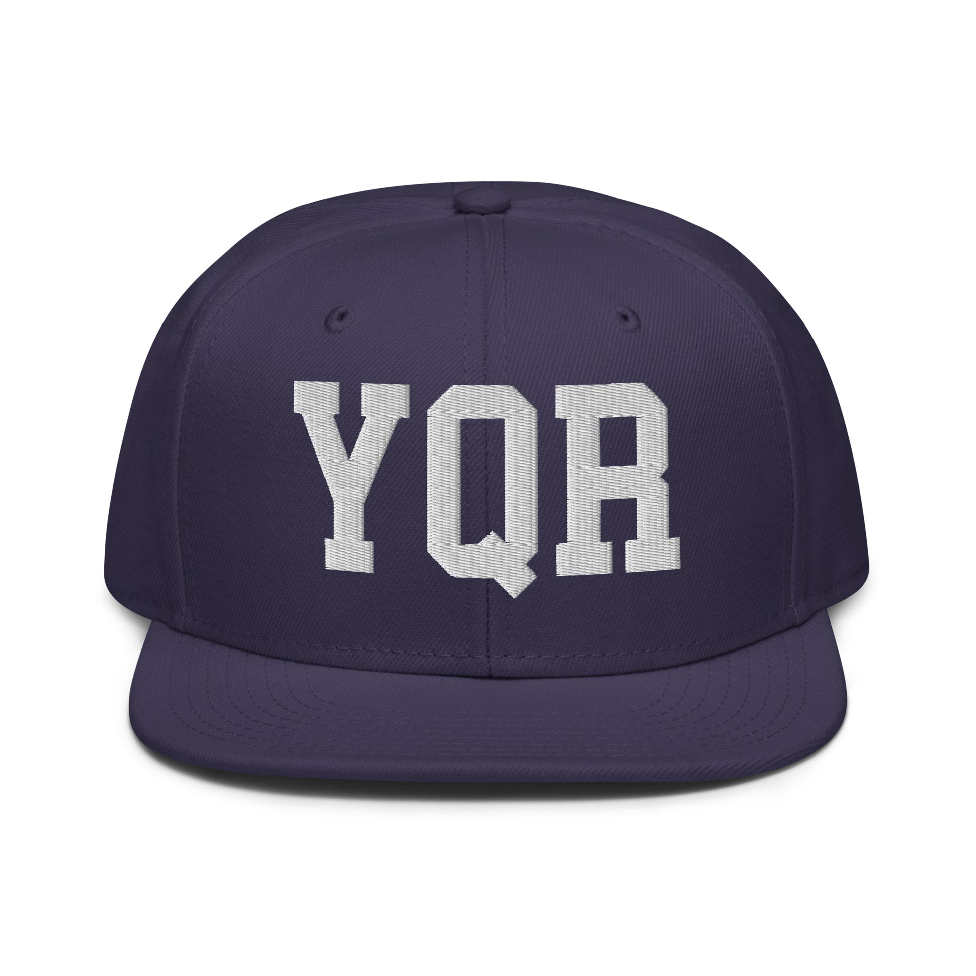 College-Style Wool-Blend Snapback Hat • White • YQR Regina • YHM Designs - Image 10