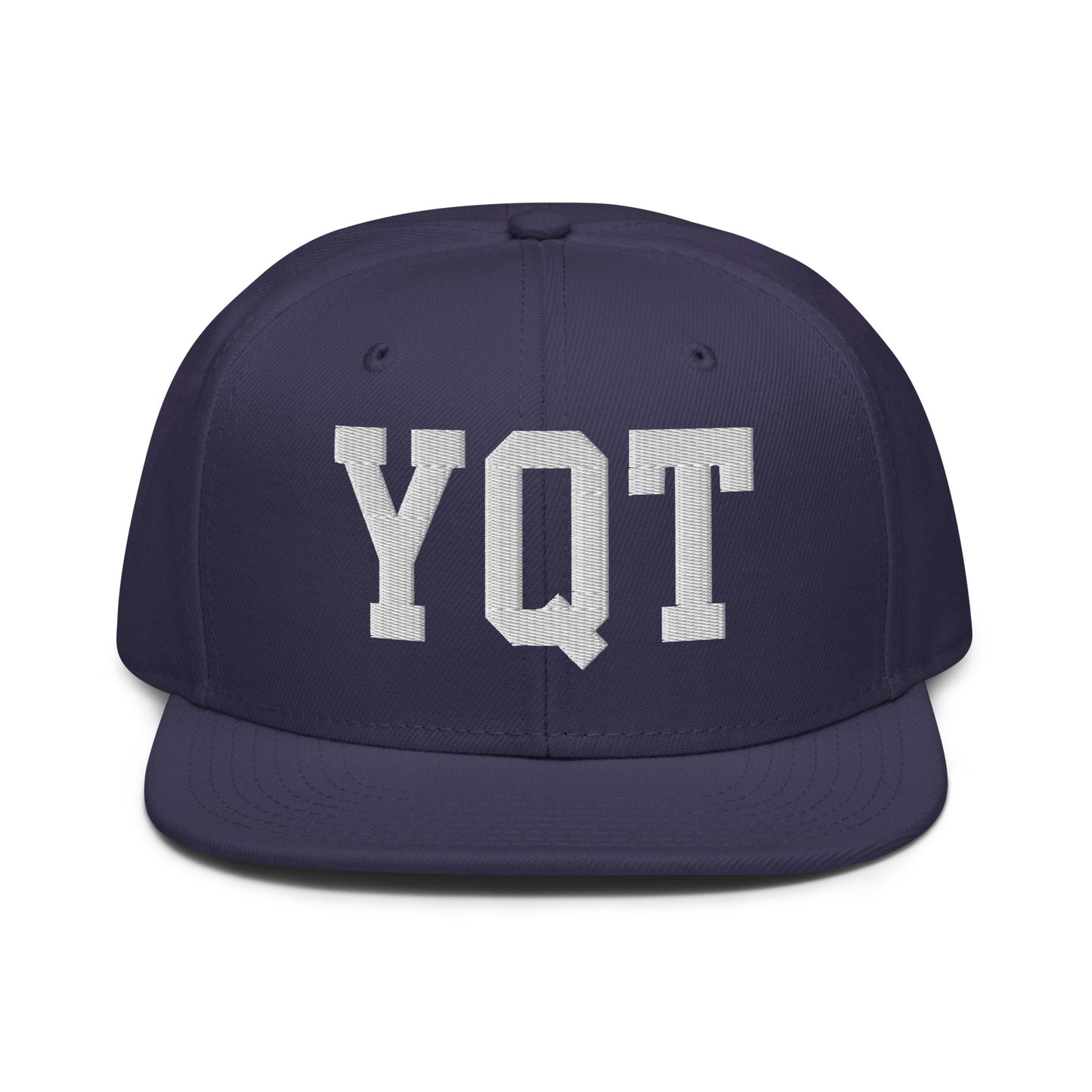 College-Style Wool-Blend Snapback Hat • White • YQT Thunder Bay • YHM Designs - Image 10