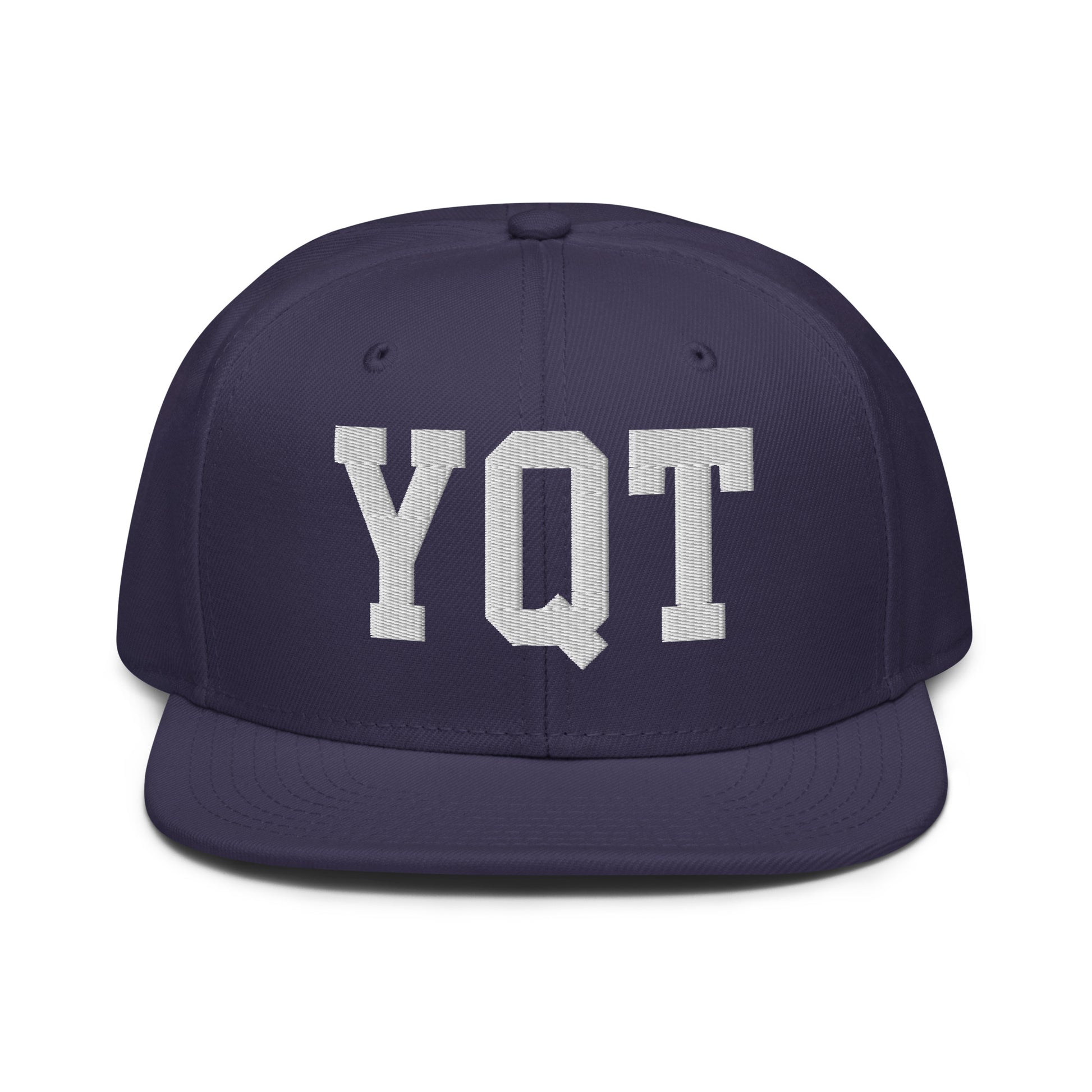 College-Style Wool-Blend Snapback Hat • White • YQT Thunder Bay • YHM Designs - Image 10
