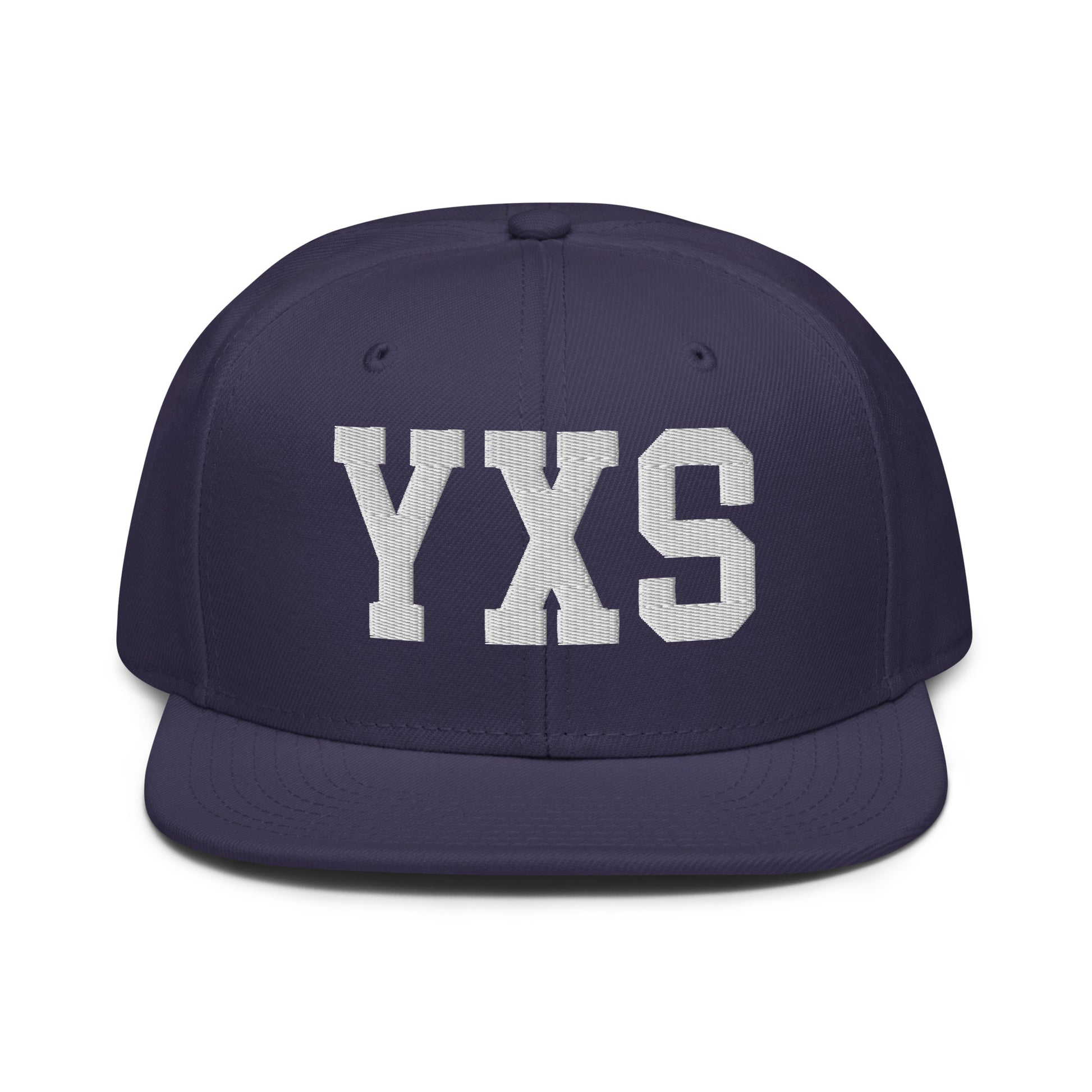 College-Style Wool-Blend Snapback Hat • White • YXS Prince George • YHM Designs - Image 10