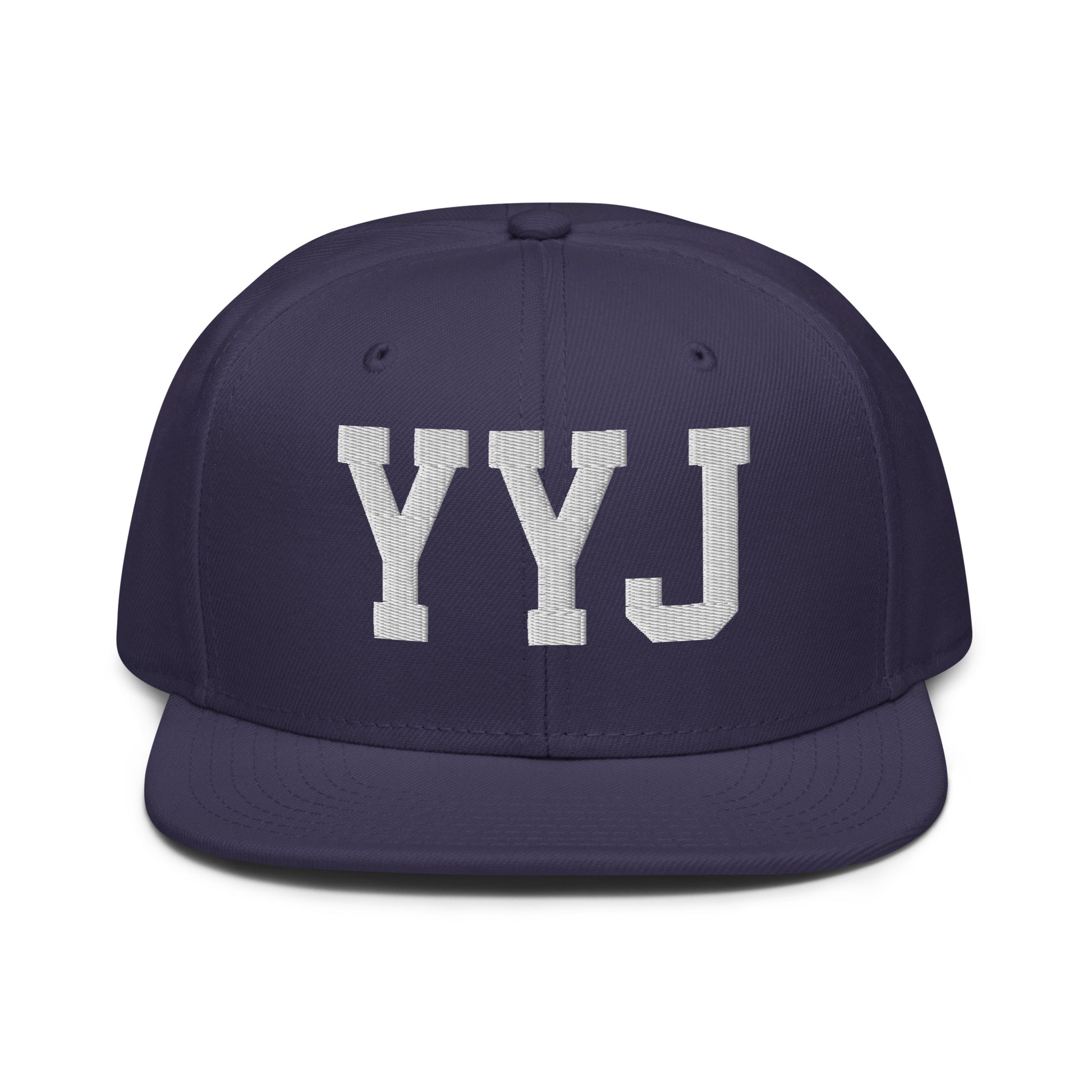 College-Style Wool-Blend Snapback Hat • White • YYJ Victoria • YHM Designs - Image 10