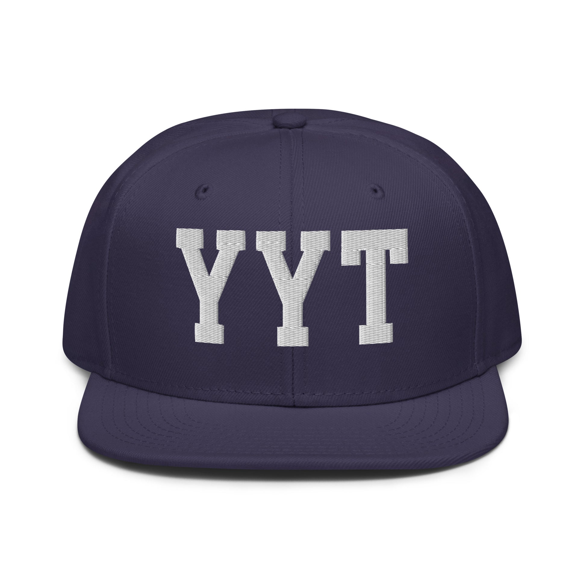 College-Style Wool-Blend Snapback Hat • White • YYT St. John's • YHM Designs - Image 10