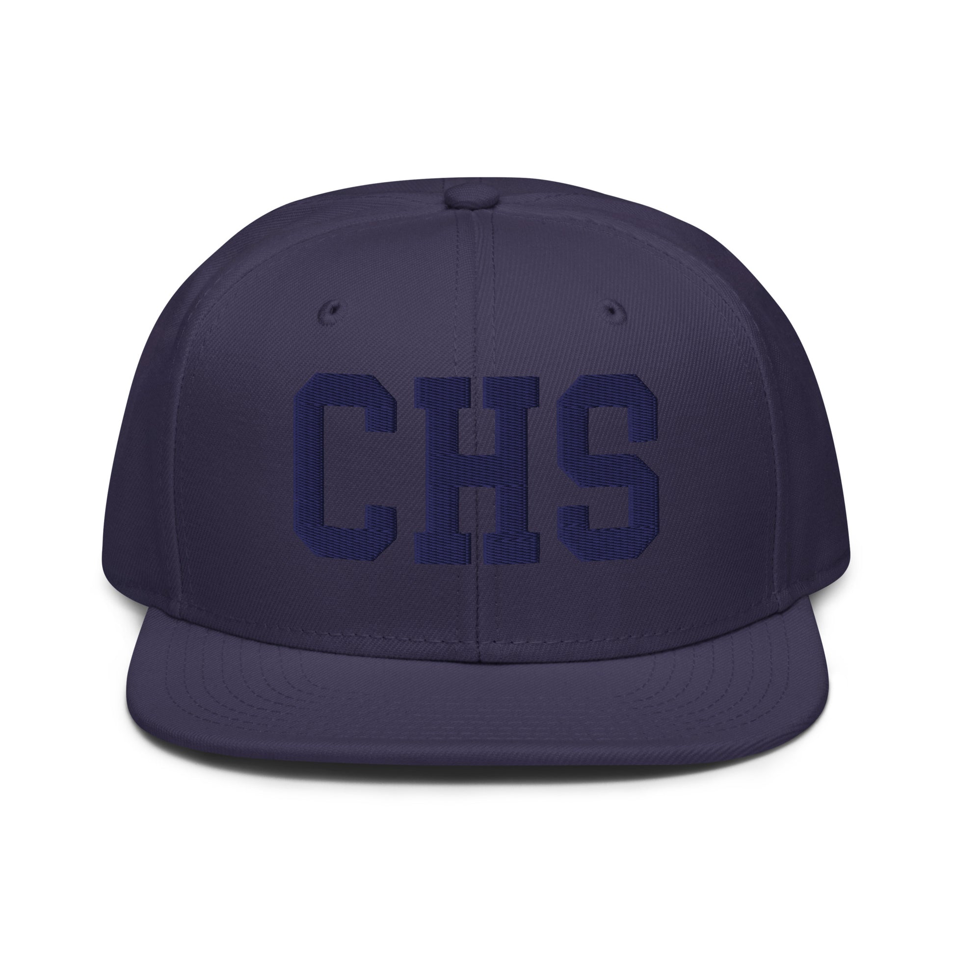 College-Style Wool-Blend Snapback Hat • Navy Blue • CHS Charleston • YHM Designs - Image 07