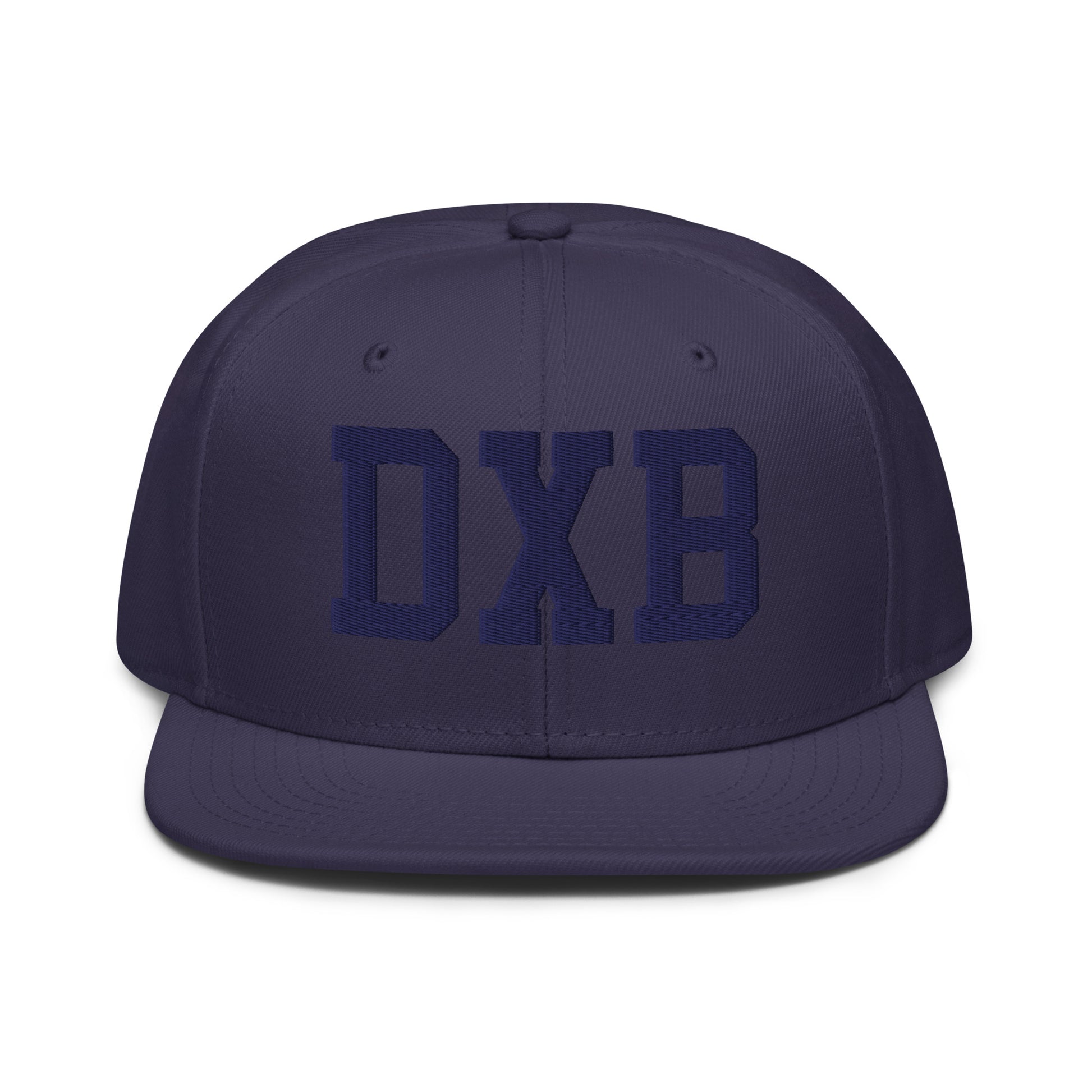College-Style Wool-Blend Snapback Hat • Navy Blue • DXB Dubai • YHM Designs - Image 07