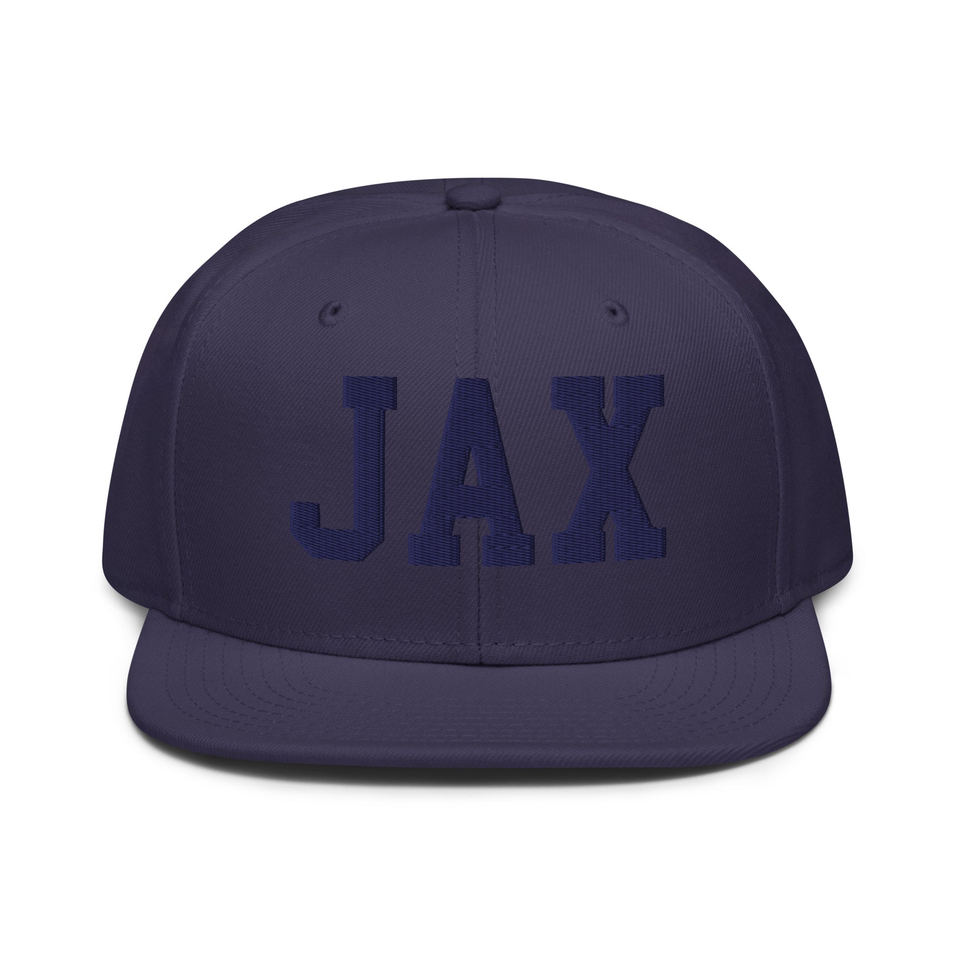 College-Style Wool-Blend Snapback Hat • Navy Blue • JAX Jacksonville • YHM Designs - Image 07