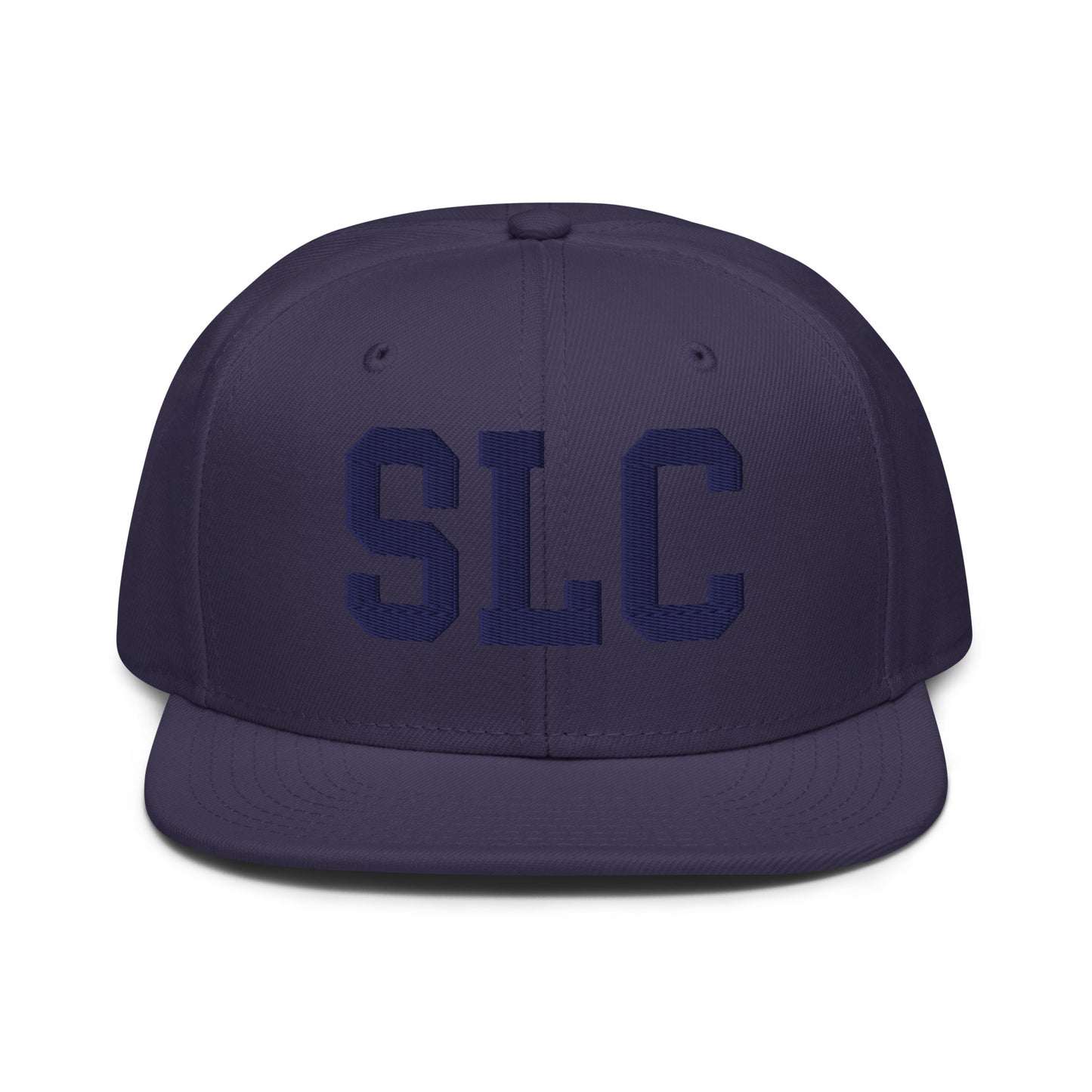 College-Style Wool-Blend Snapback Hat • Navy Blue • SLC Salt Lake City • YHM Designs - Image 07