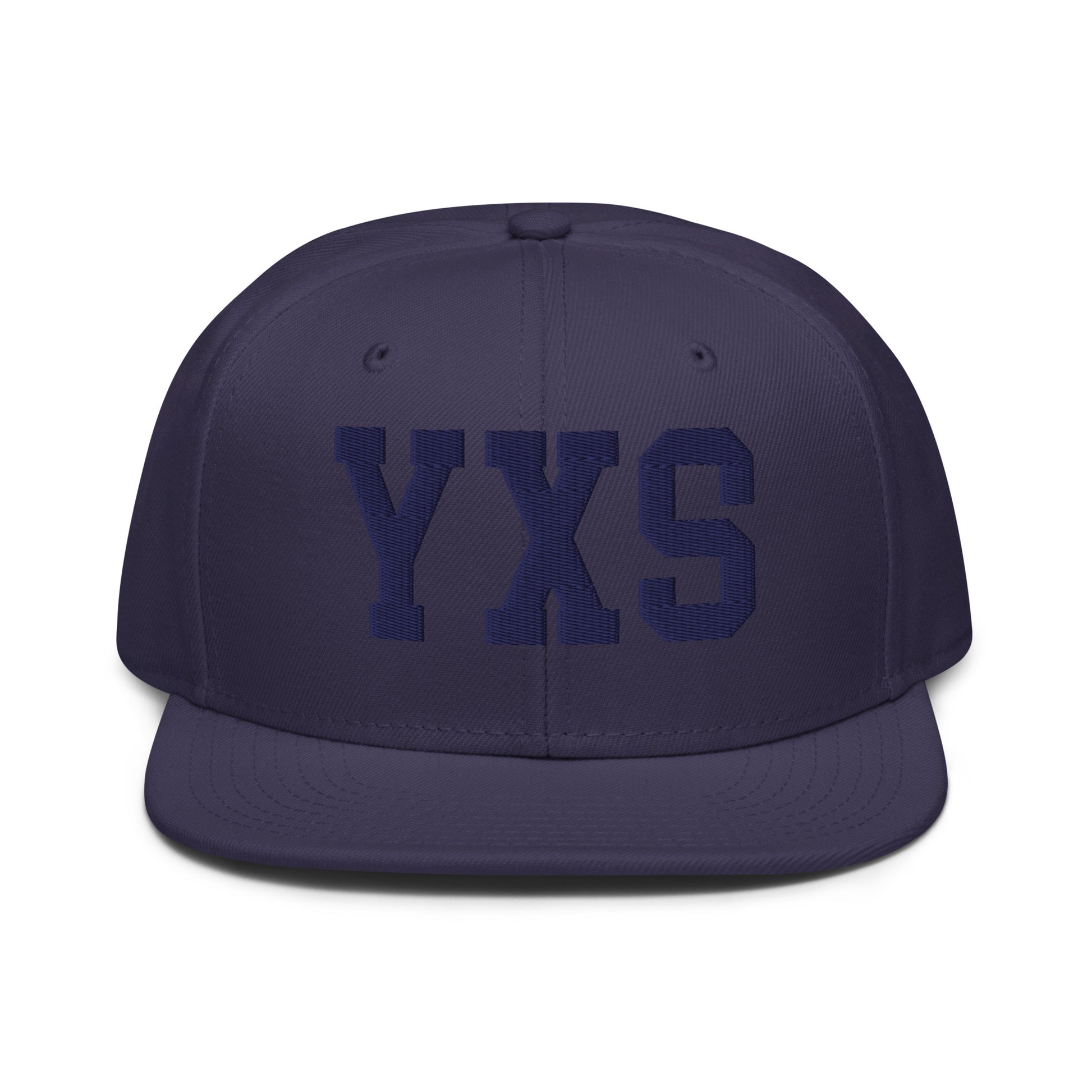 College-Style Wool-Blend Snapback Hat • Navy Blue • YXS Prince George • YHM Designs - Image 07