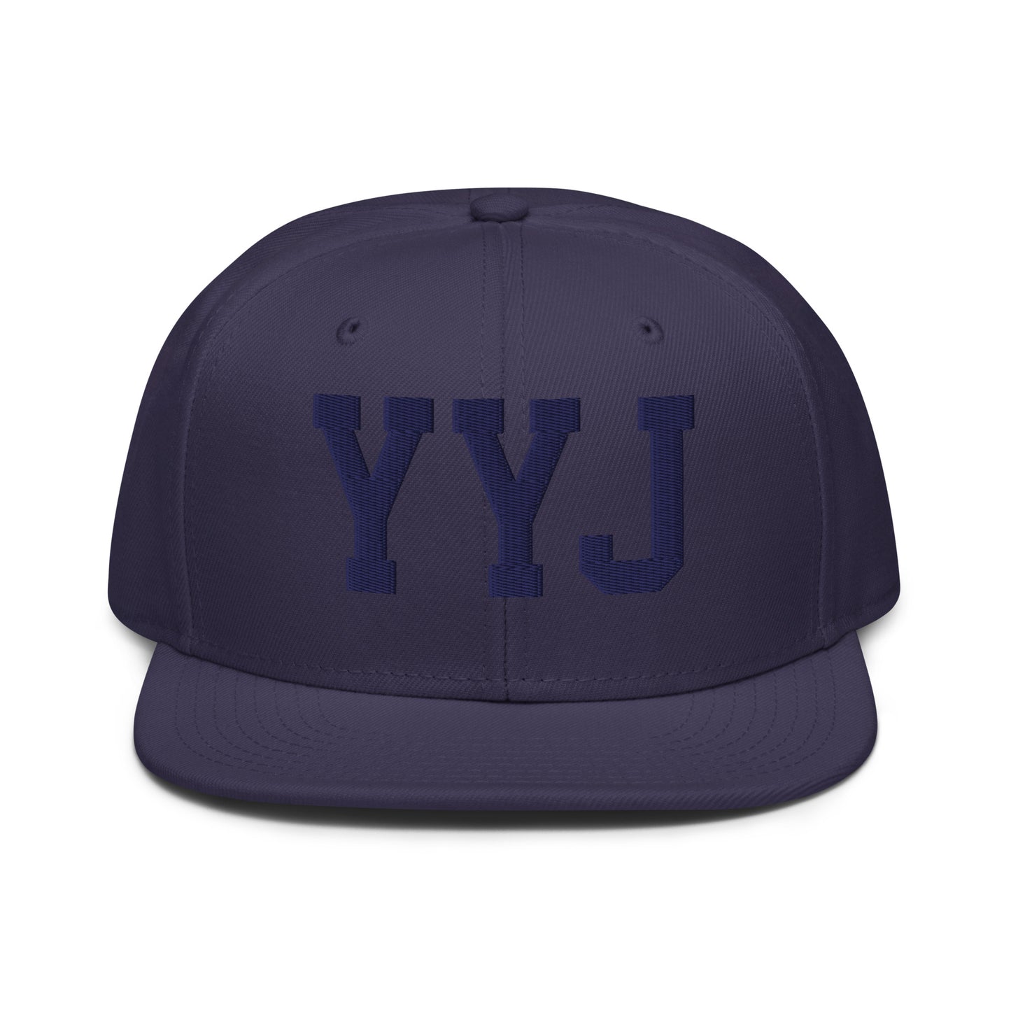 College-Style Wool-Blend Snapback Hat • Navy Blue • YYJ Victoria • YHM Designs - Image 07