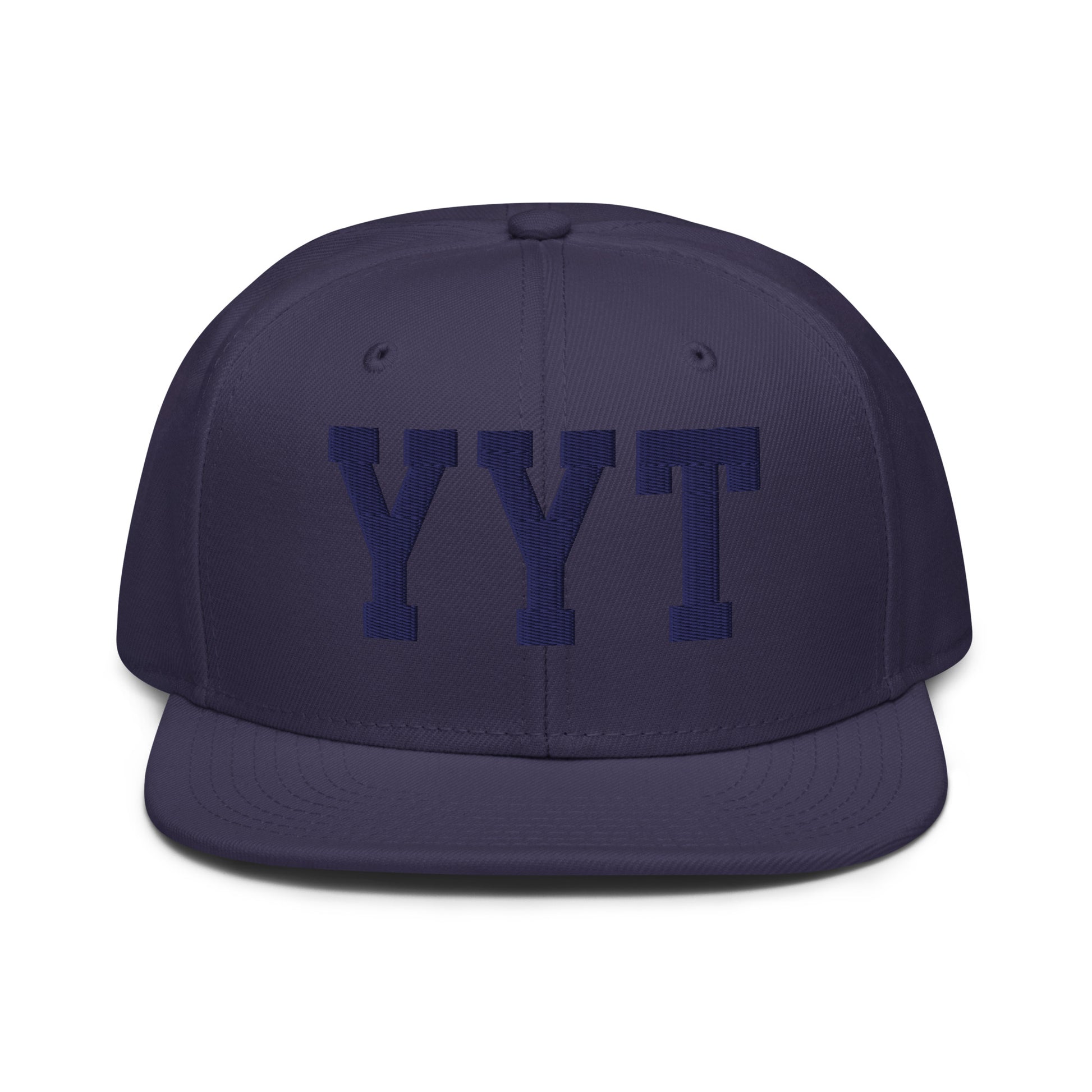 College-Style Wool-Blend Snapback Hat • Navy Blue • YYT St. John's • YHM Designs - Image 07