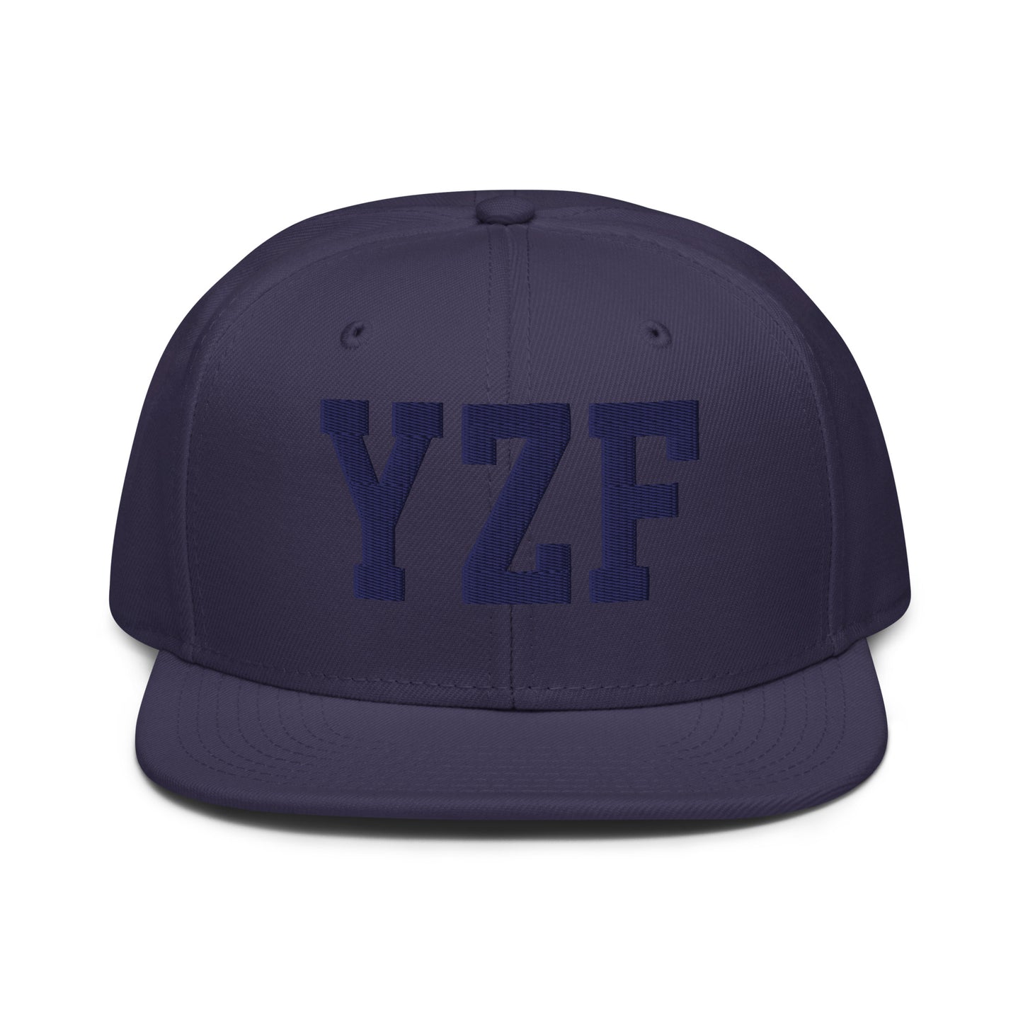 College-Style Wool-Blend Snapback Hat • Navy Blue • YZF Yellowknife • YHM Designs - Image 07