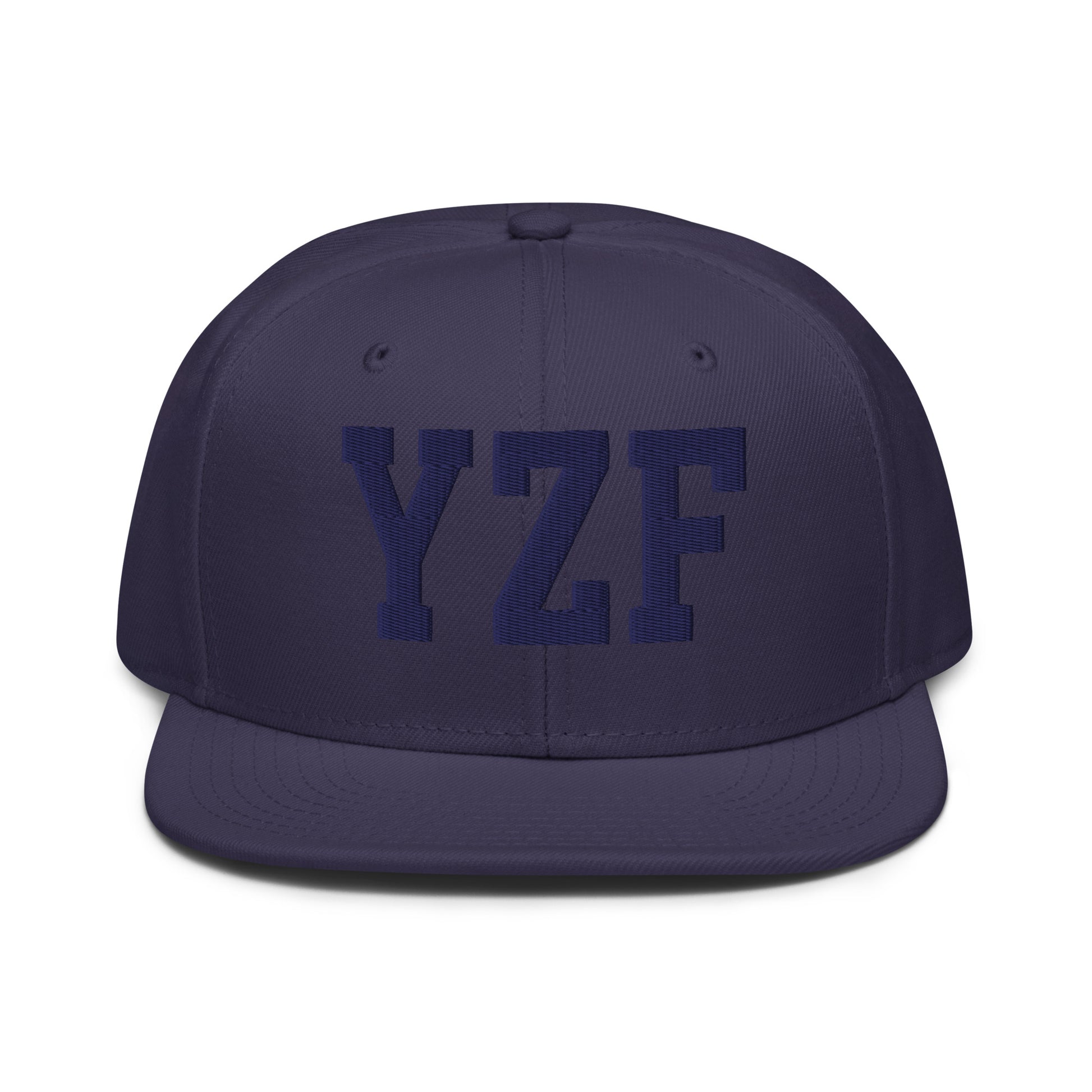 College-Style Wool-Blend Snapback Hat • Navy Blue • YZF Yellowknife • YHM Designs - Image 07