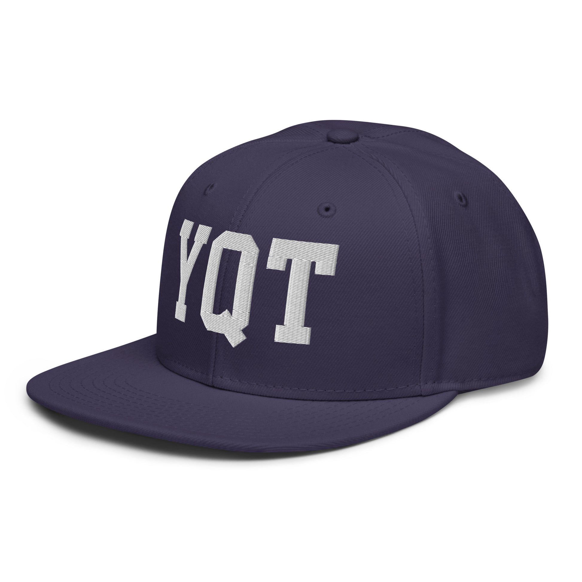 College-Style Wool-Blend Snapback Hat • White • YQT Thunder Bay • YHM Designs - Image 12