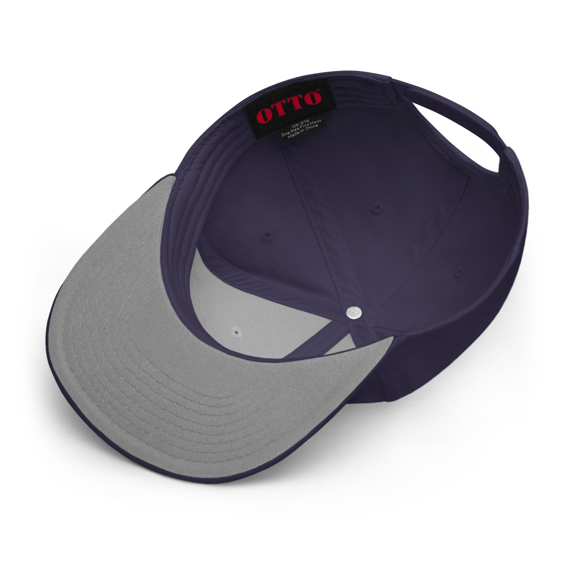 College-Style Wool-Blend Snapback Hat • Navy Blue • DFW Dallas • YHM Designs - Image 04