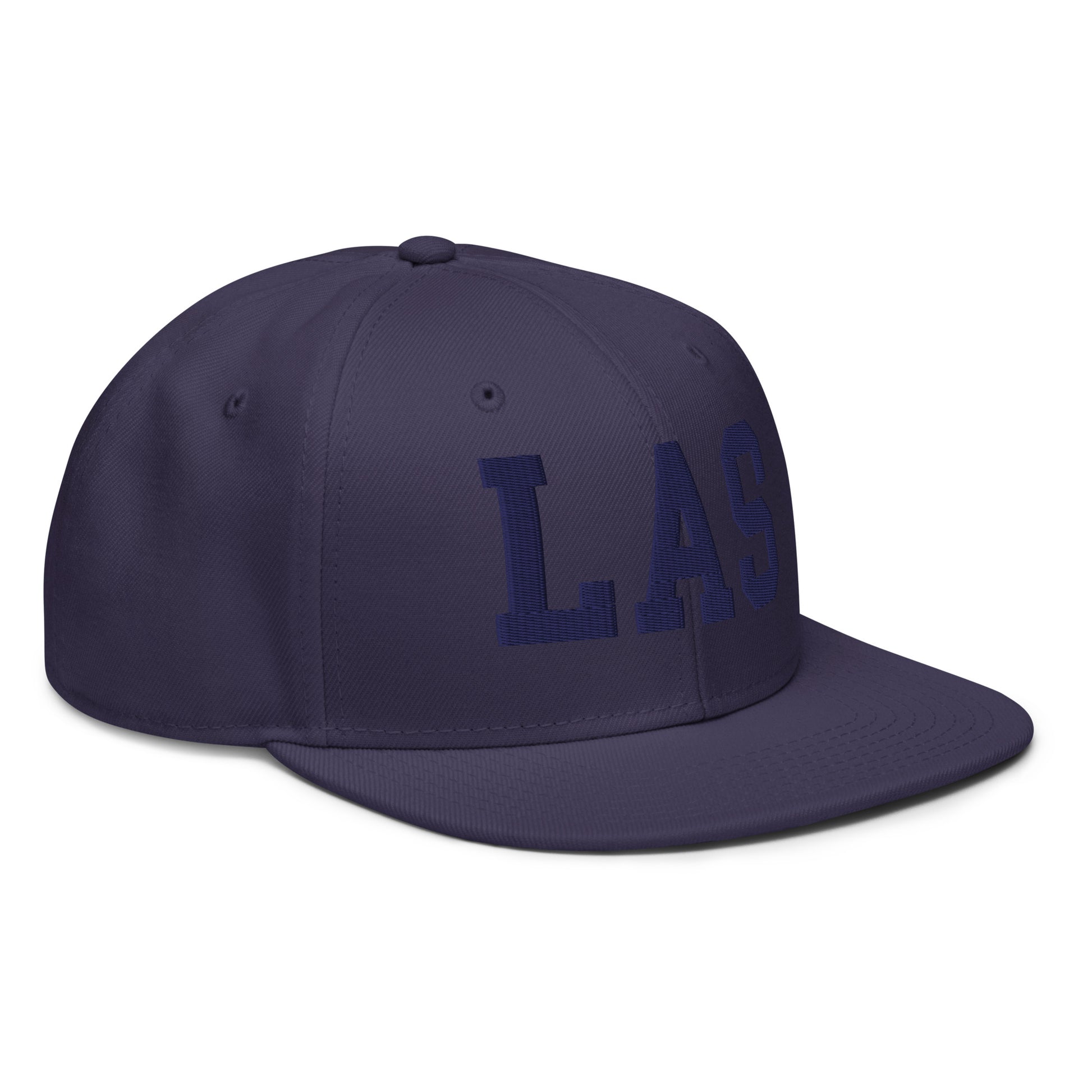 College-Style Wool-Blend Snapback Hat • Navy Blue • LAS Las Vegas • YHM Designs - Image 10