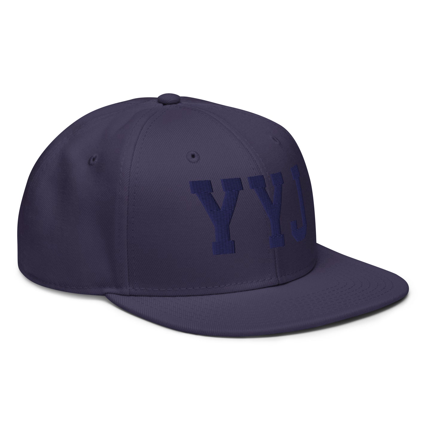 College-Style Wool-Blend Snapback Hat • Navy Blue • YYJ Victoria • YHM Designs - Image 10