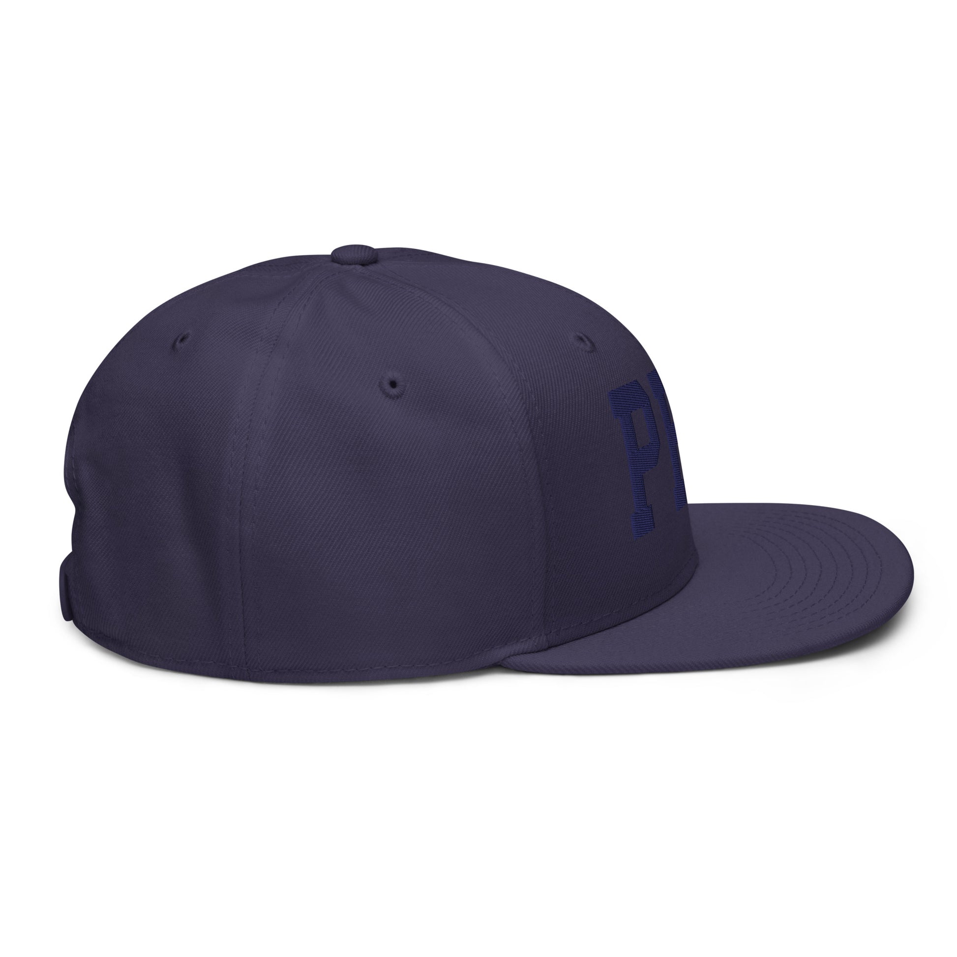 College-Style Wool-Blend Snapback Hat • Navy Blue • PHL Philadelphia • YHM Designs - Image 11
