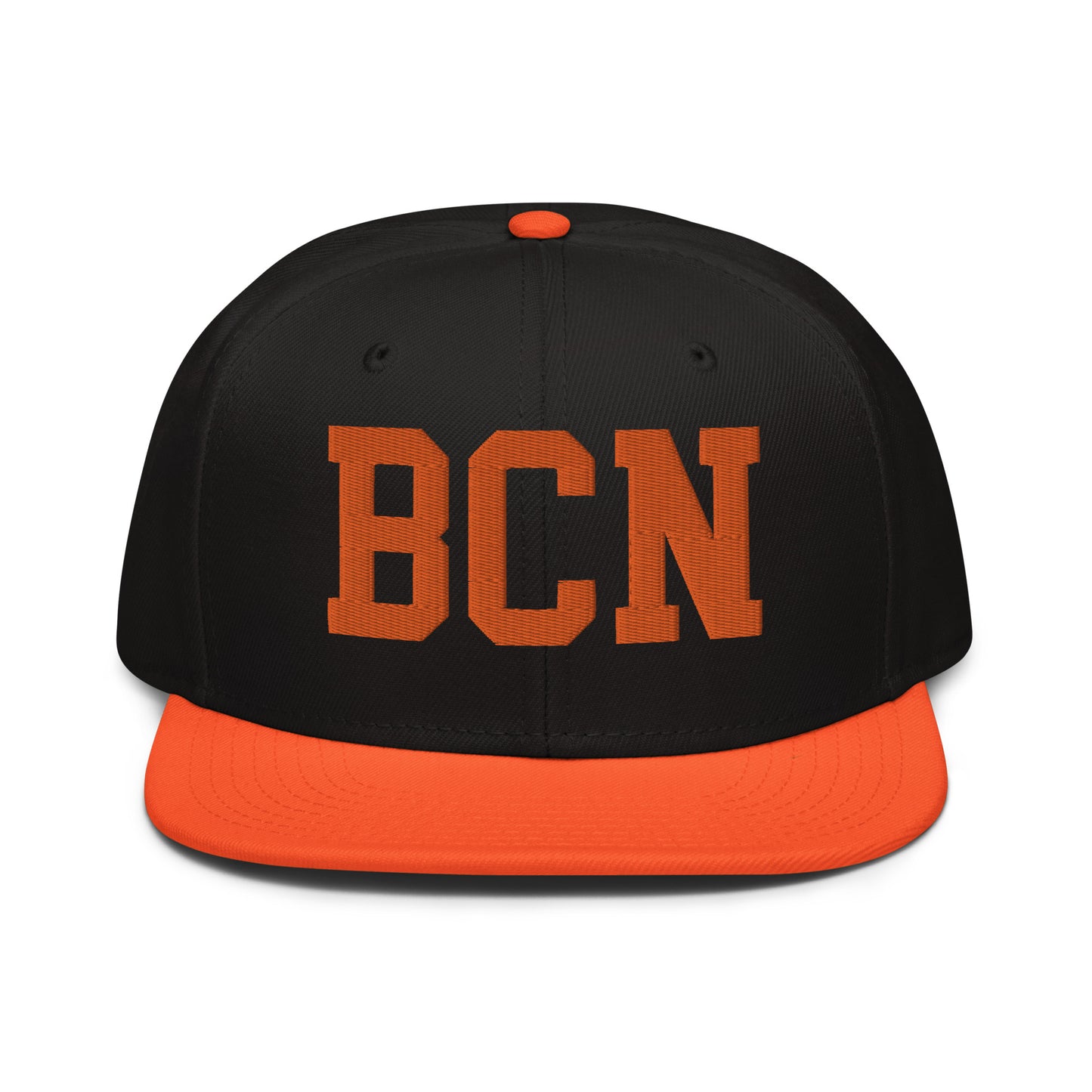 College-Style Wool-Blend Snapback Hat • Orange • BCN Barcelona • YHM Designs - Image 07