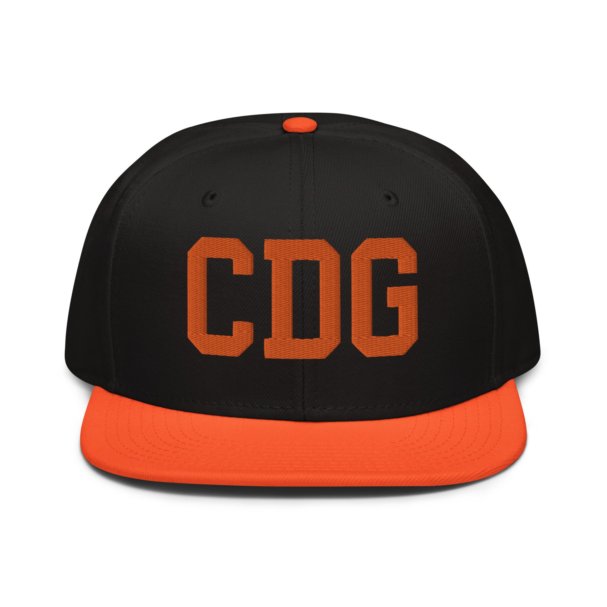 College-Style Wool-Blend Snapback Hat • Orange • CDG Paris • YHM Designs - Image 07