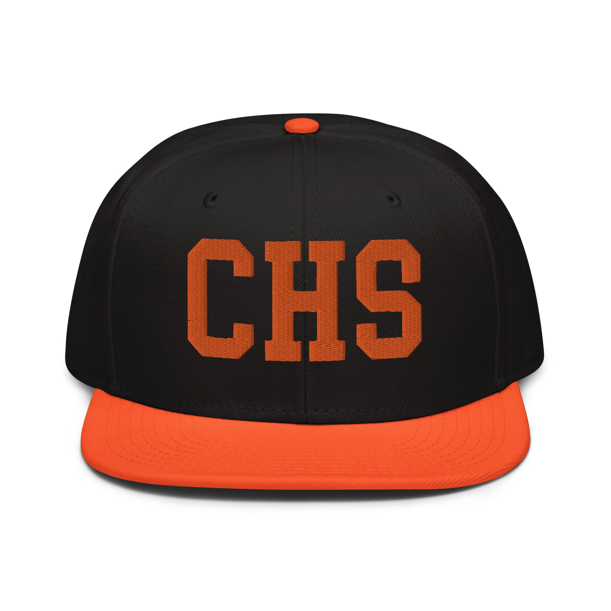 College-Style Wool-Blend Snapback Hat • Orange • CHS Charleston • YHM Designs - Image 07