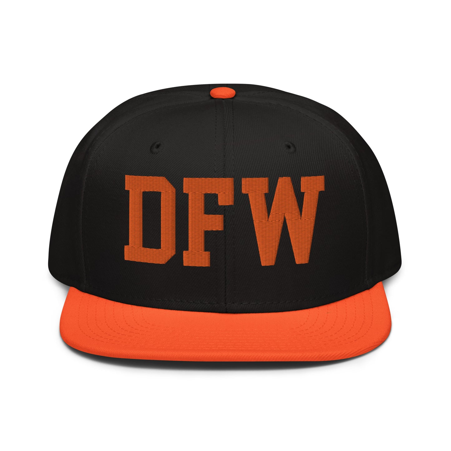 College-Style Wool-Blend Snapback Hat • Orange • DFW Dallas • YHM Designs - Image 07