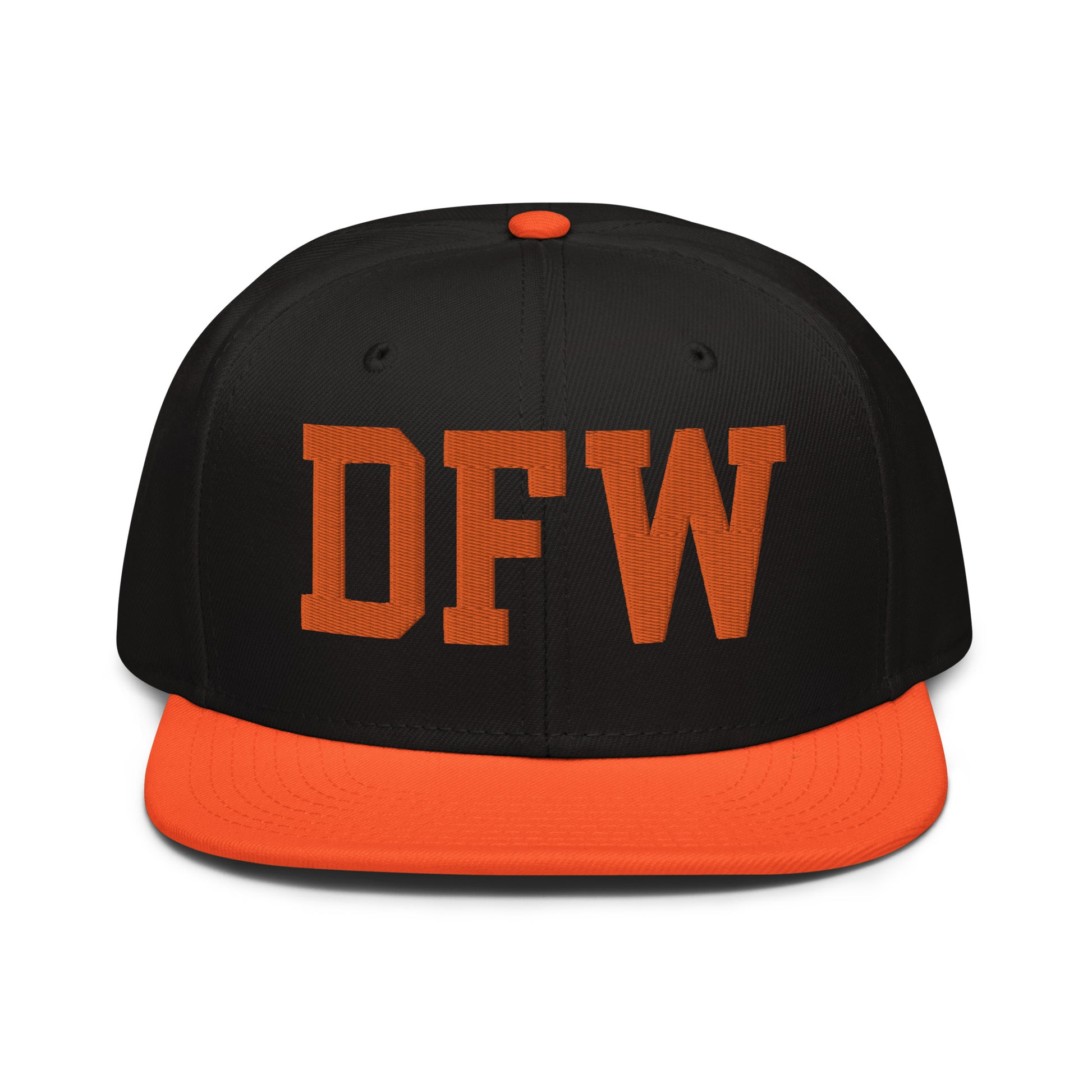 College-Style Wool-Blend Snapback Hat • Orange • DFW Dallas • YHM Designs - Image 07