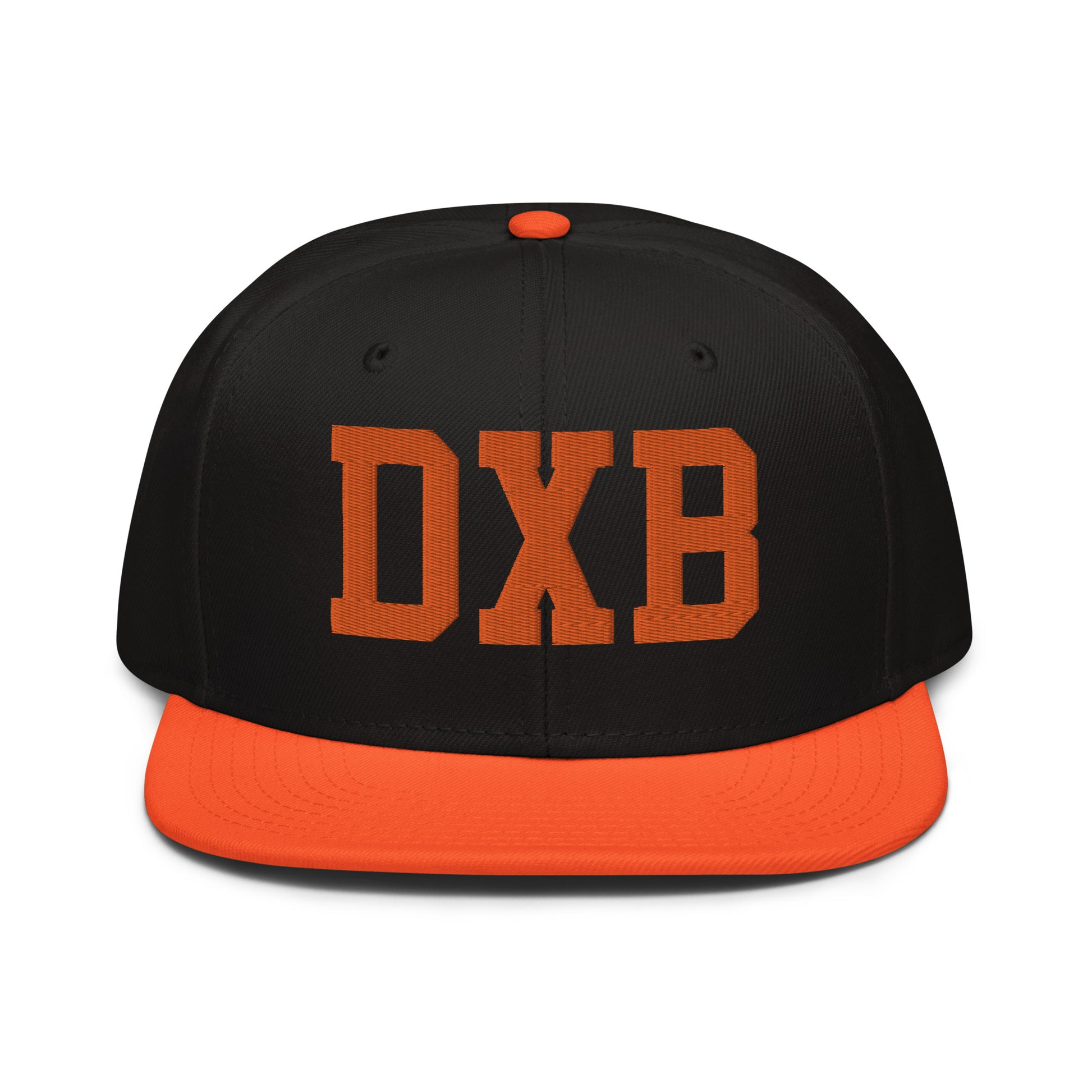 College-Style Wool-Blend Snapback Hat • Orange • DXB Dubai • YHM Designs - Image 07