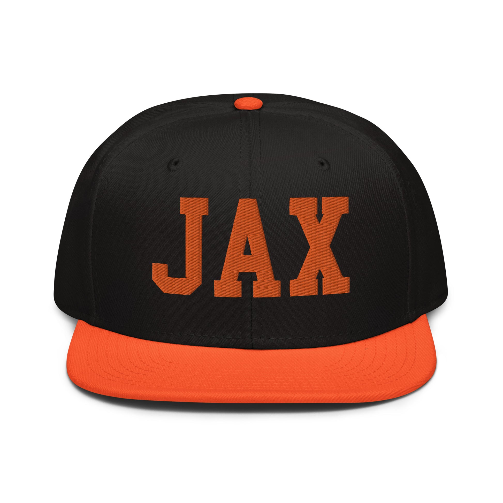 College-Style Wool-Blend Snapback Hat • Orange • JAX Jacksonville • YHM Designs - Image 07